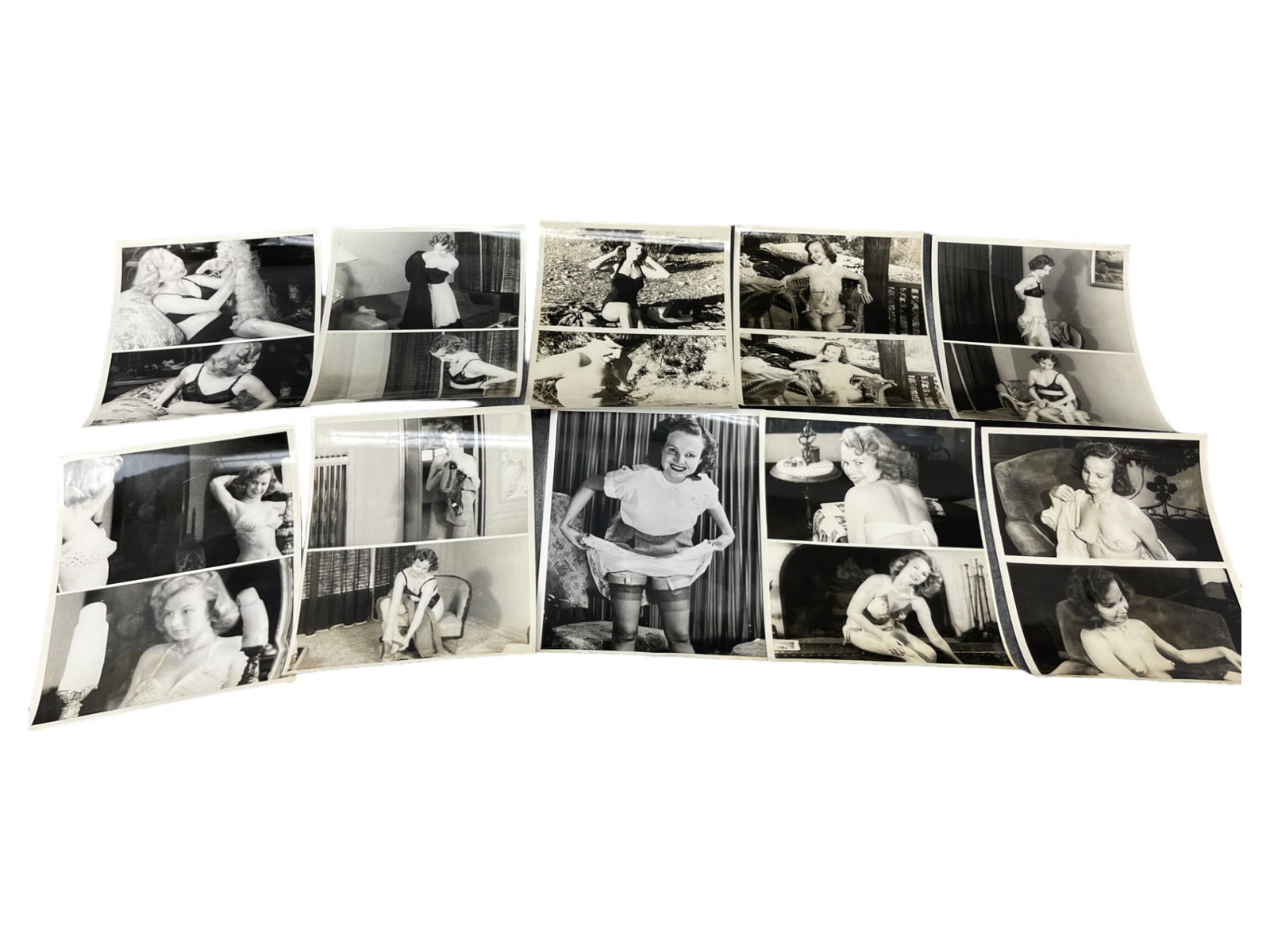Vintage 1950's Original Burlesque Nude Pin up Model Risque Photo 8x10 Black & White Photographs: Vintage 1950's Original Burlesque Nude Pin up Model Risque Photo 8x10 Black & White Photographs
