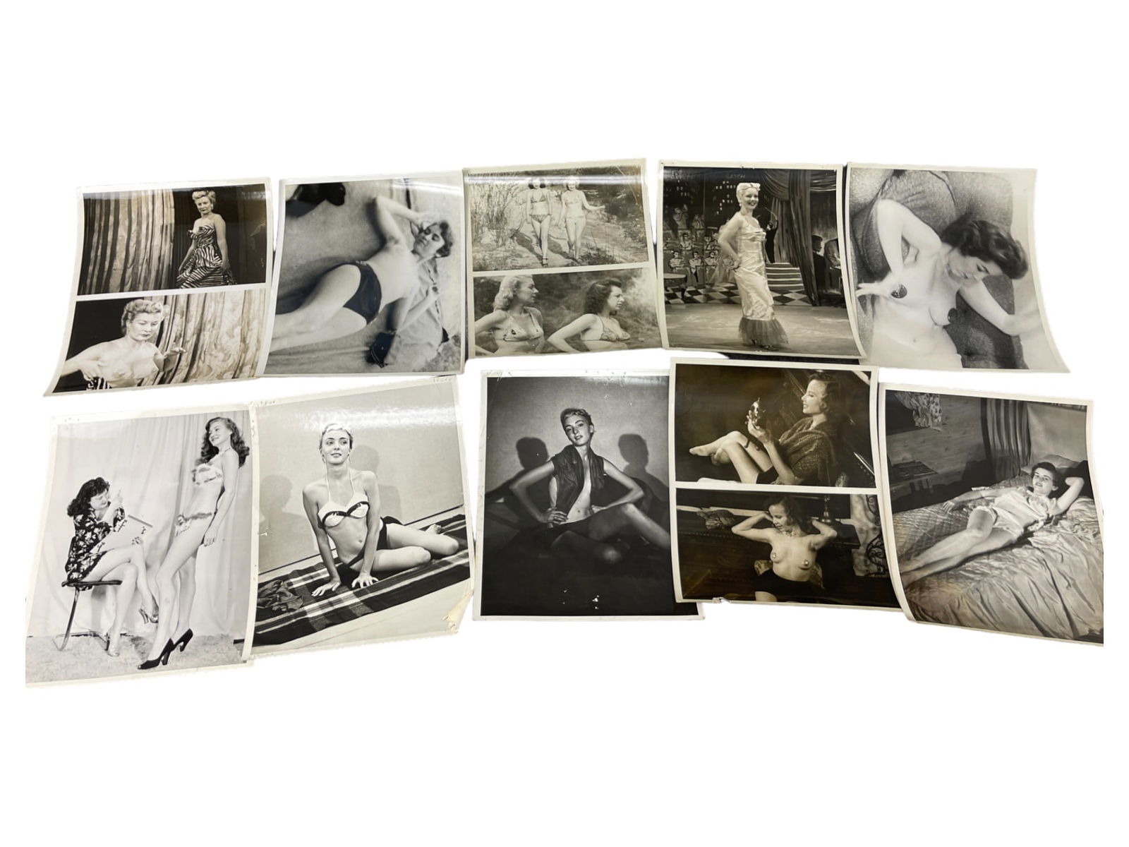 Vintage 1950's Original Burlesque Nude Pin up Model Risque Photo 8x10 Black & White Photographs: Vintage 1950's Original Burlesque Nude Pin up Model Risque Photo 8x10 Black & White Photographs