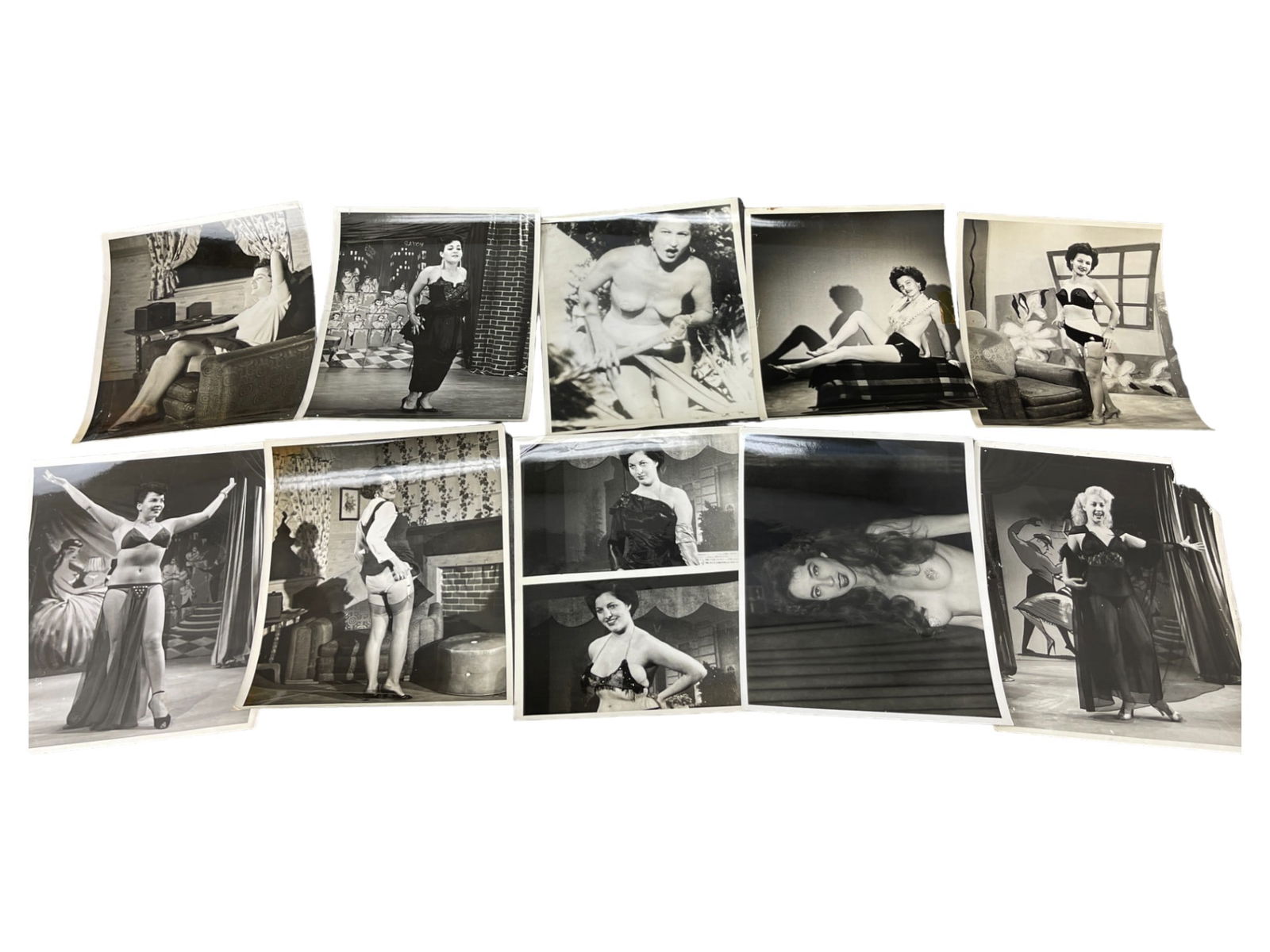 Vintage 1950's Original Burlesque Nude Pin up Model Risque Photo 8x10 Black & White Photographs: Vintage 1950's Original Burlesque Nude Pin up Model Risque Photo 8x10 Black & White Photographs
