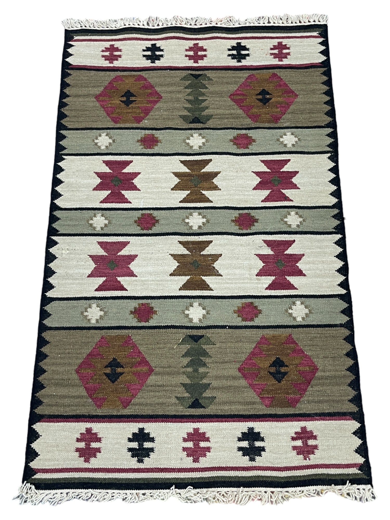 VINTAGE NATIVE AMERICAN RUG CARPET 35 X 58 INCHES (1 of 13)