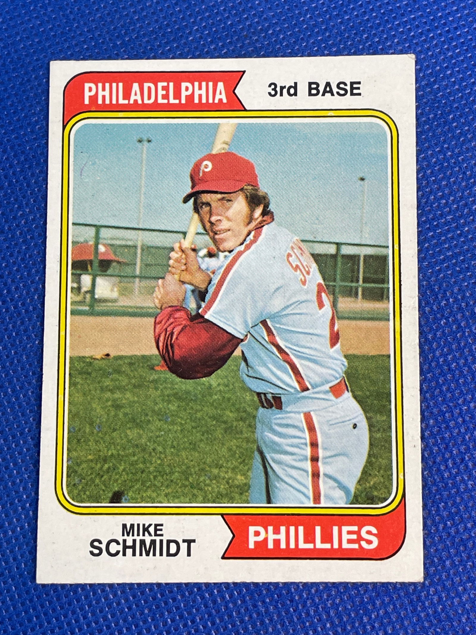 Mike Schmidt 1974 Topps baseball card (1 of 2)