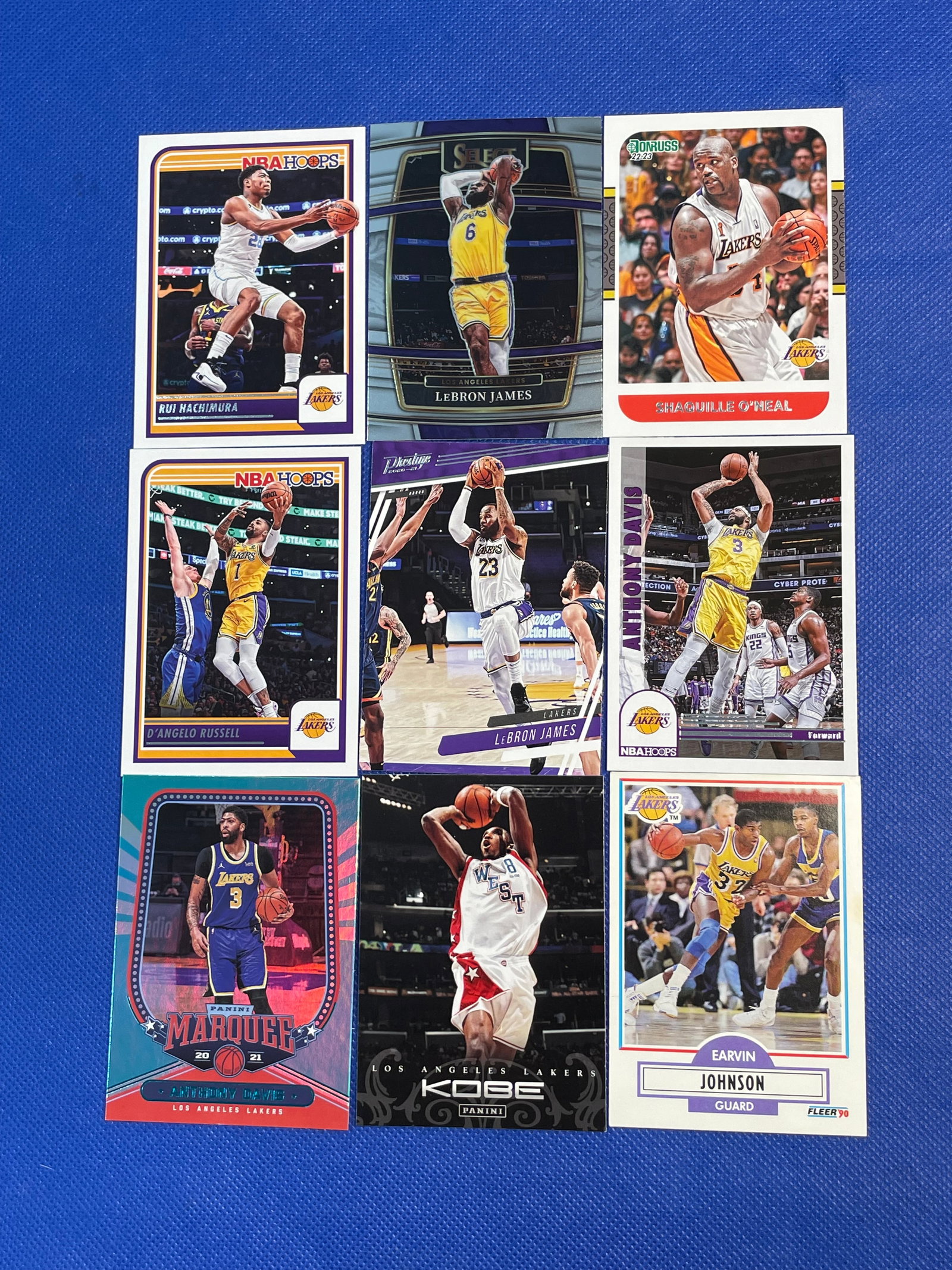 Lakers basketball cards: Kobe Bryant, Magic Johnson, LeBron James and others