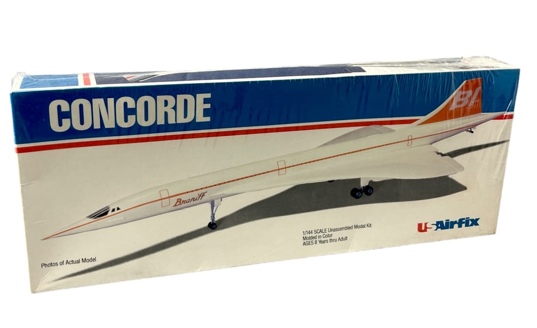 Sealed US AIR FIX Concorde Braniff 1/144 Scale Airplane Model Kit (1 of 6)
