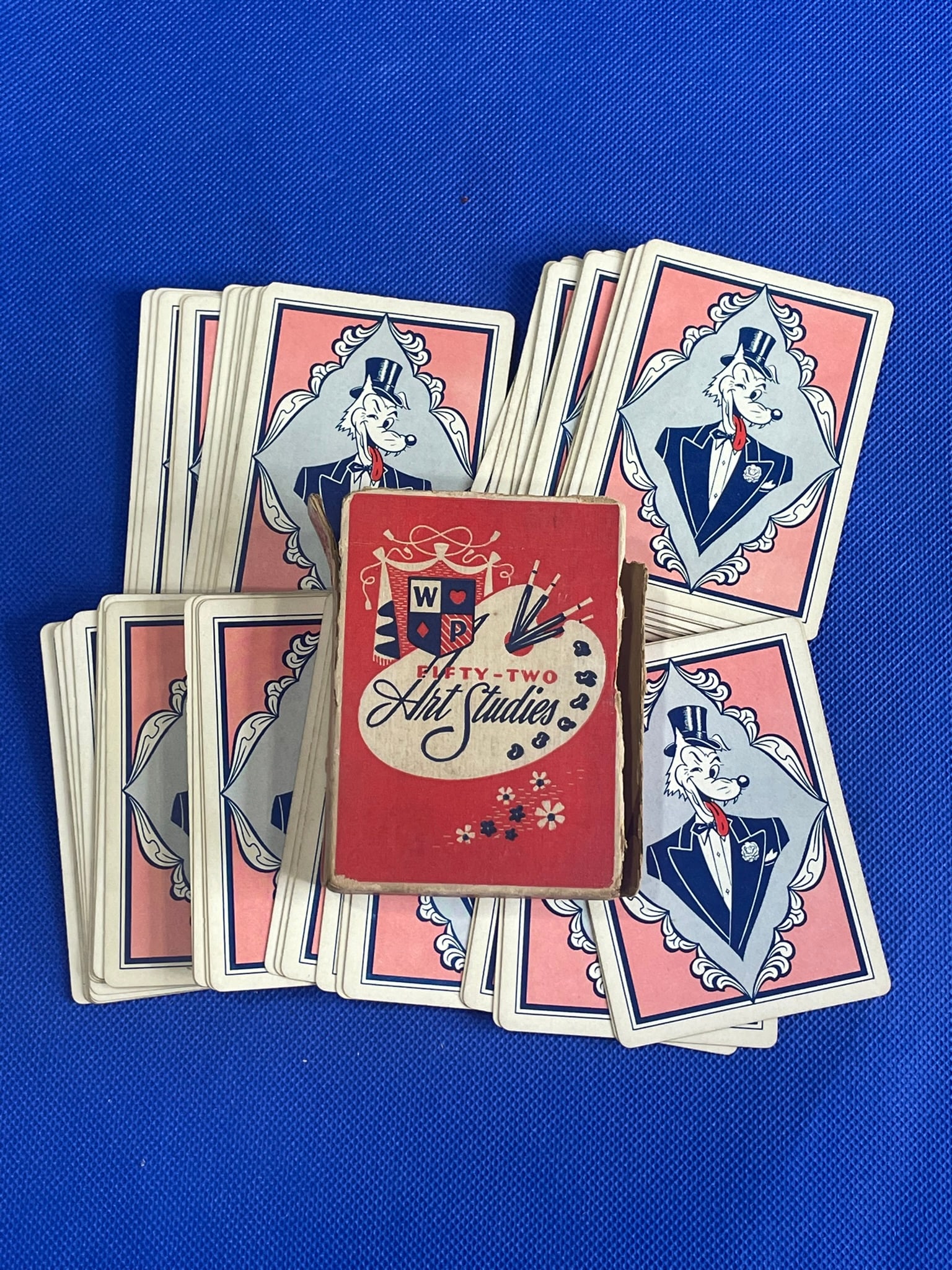Vintage nude plane cards: Inbox box is torn