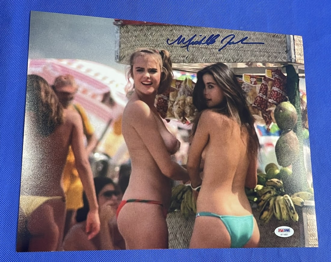 Michelle Johnson, actress, autograph, nude photo: PSA authentication sticker only