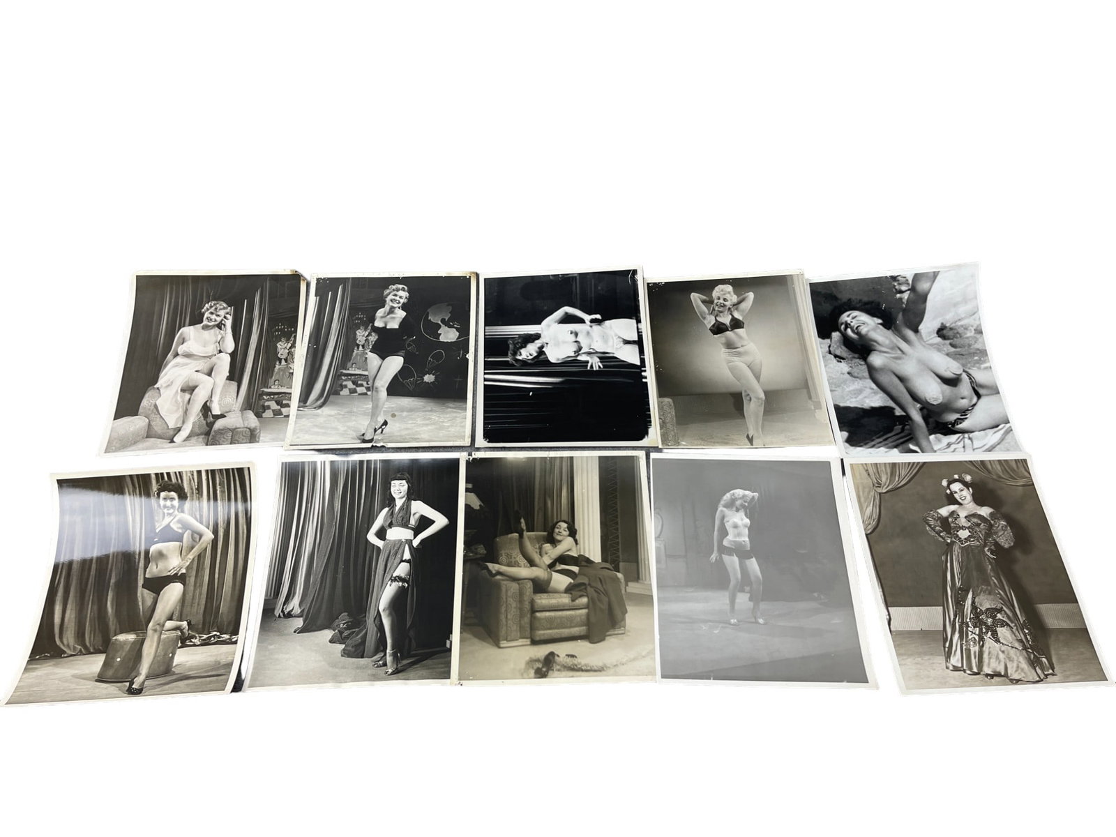 Vintage 1950's Original Burlesque Nude Pin up Model Risque Photo 8x10 Black & White Photographs: Vintage 1950's Original Burlesque Nude Pin up Model Risque Photo 8x10 Black & White Photographs