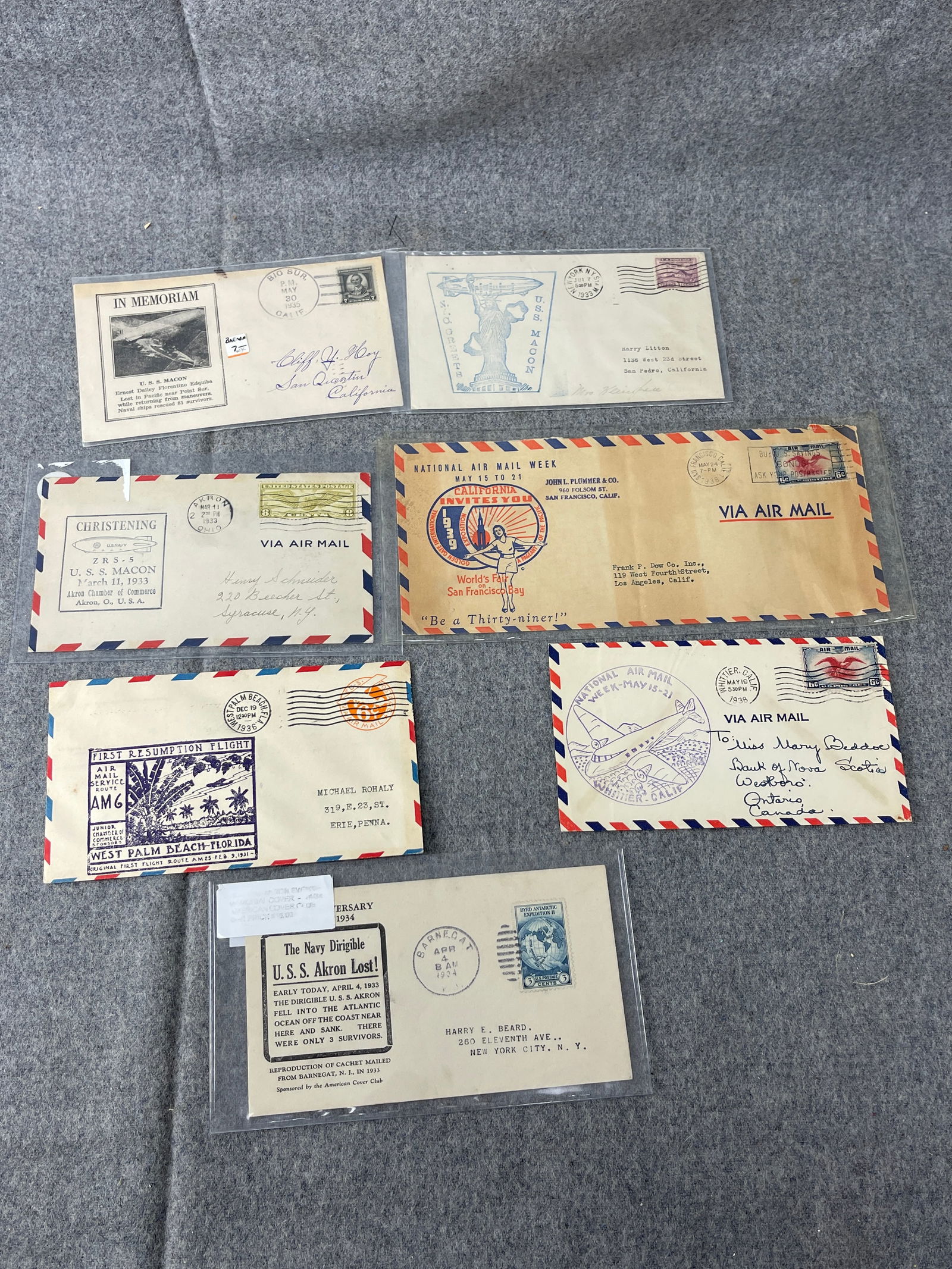 Vintage Original Cover & Stamp 1930s Collection Lot (1 of 5)