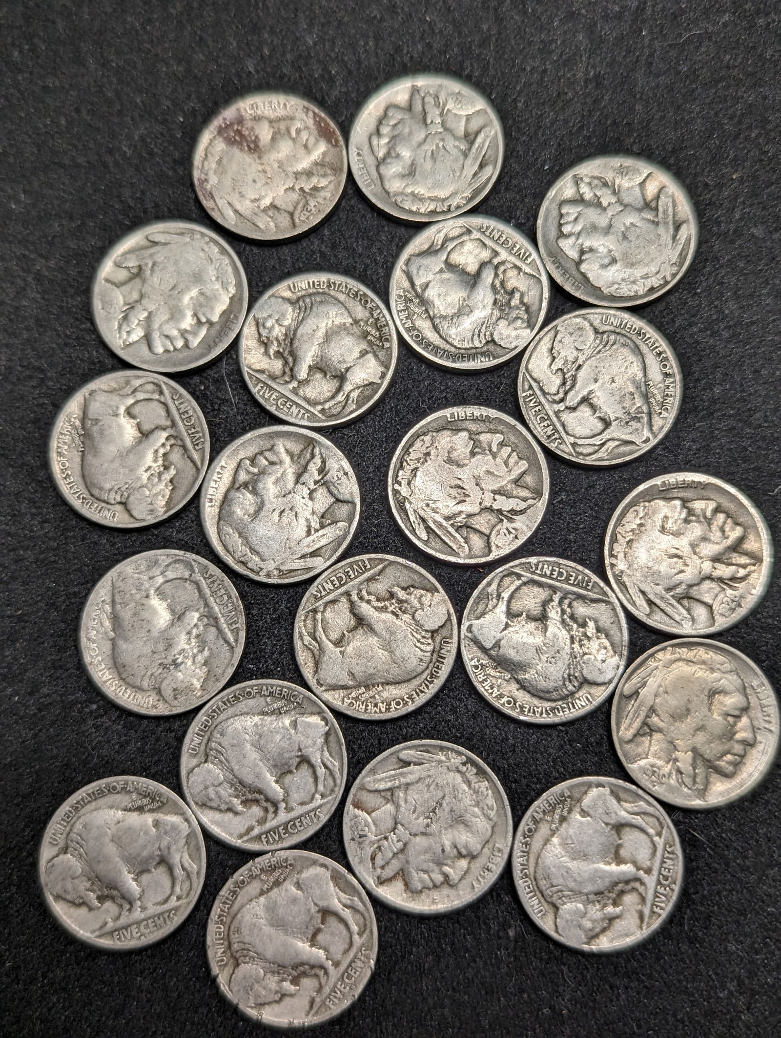 Group of Buffalo Nickel coins (1 of 1)