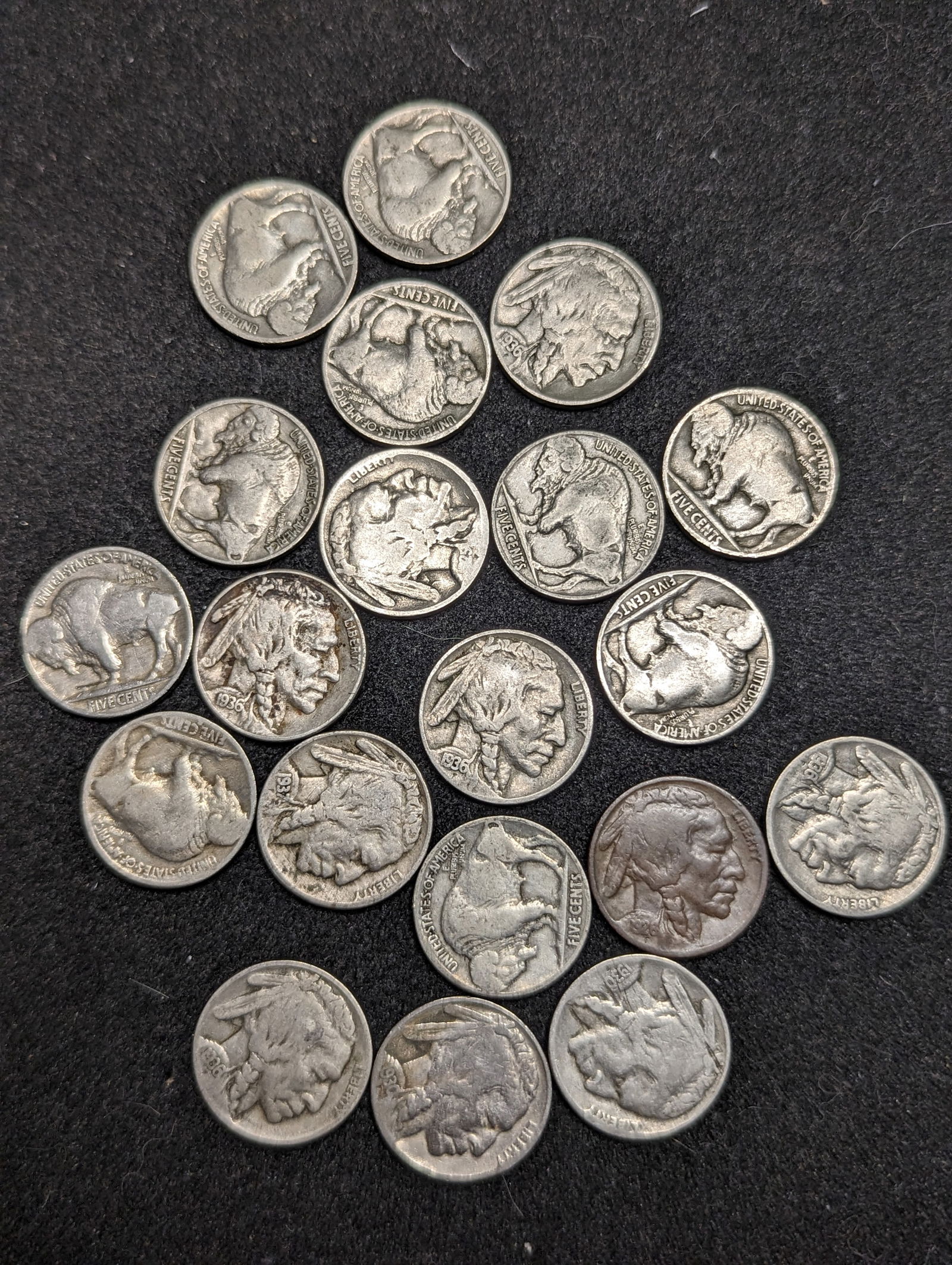 Group of Buffalo Nickel coins (1 of 1)