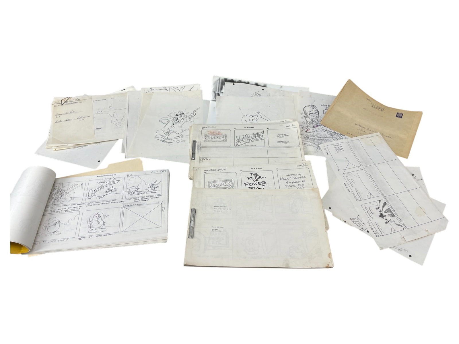 VITAGE ANIMATION CARTOON PRODUCTION PAPERWORK: VITAGE ANIMATION CARTOON PRODUCTION PAPERWORK