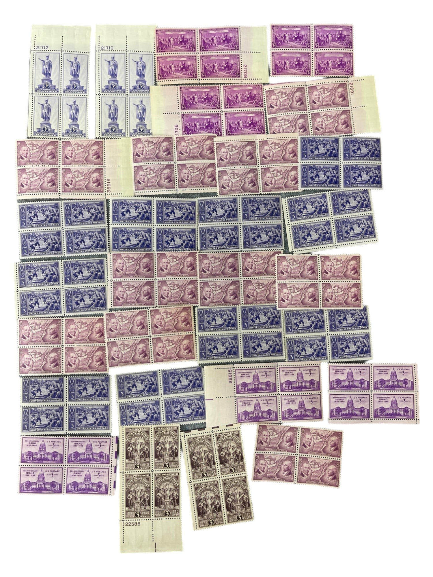 Us Stamp Block Collection Lot 30 Blocks Auction