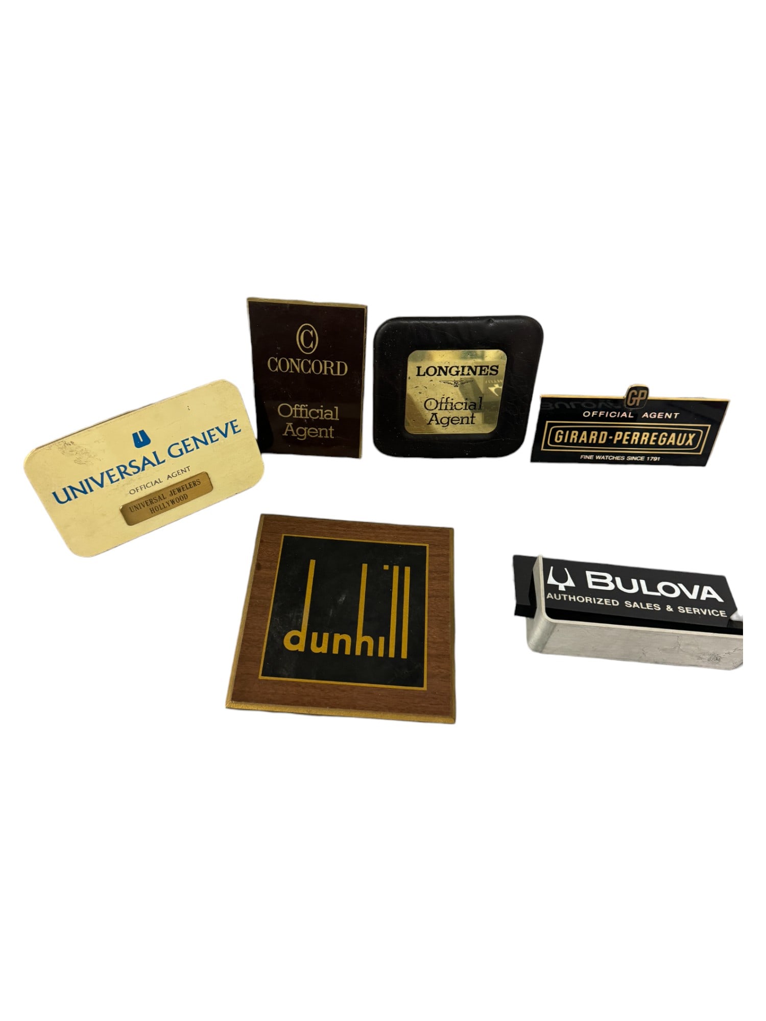 BULOVA DUNHILL CONGORD GP WATCH STORE COUNTERTOP DISPLAY SIGN COLLECTION (1 of 3)