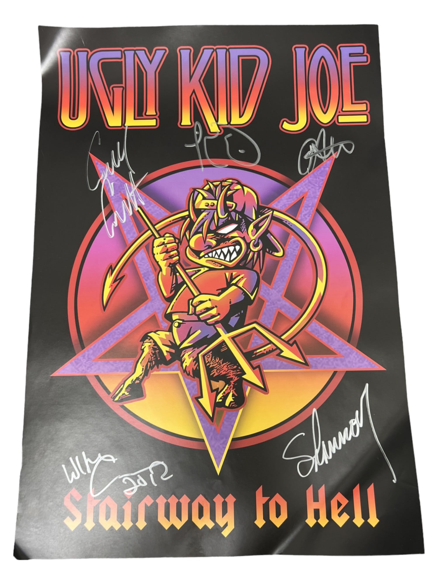 Ugly Kid Joe Stairway to Hell Poster signed 2012 (1 of 10)