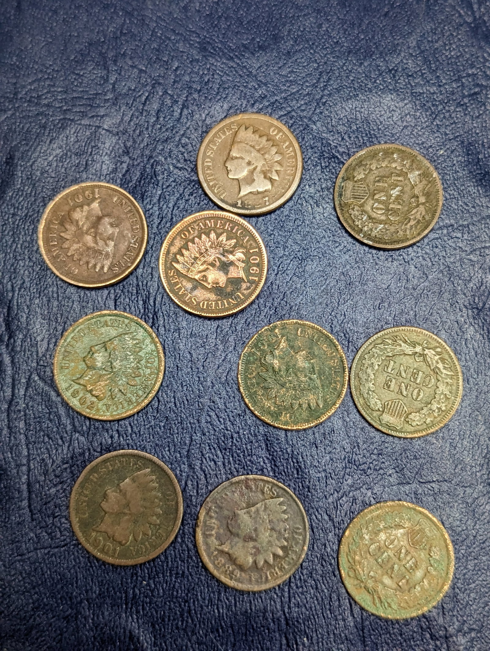Assorted Indian Head Cent coins (1 of 1)