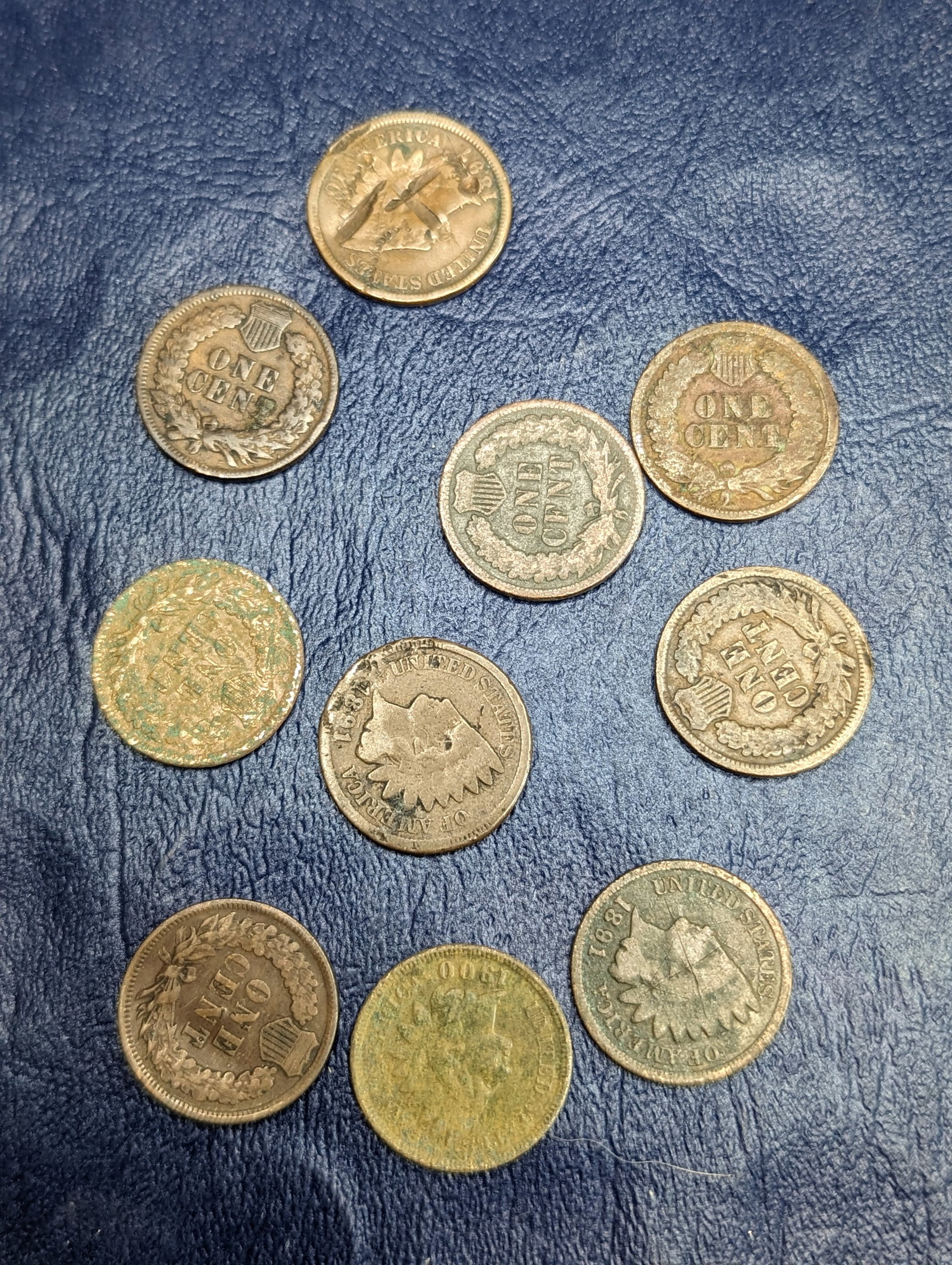 Assorted Indian Head Cent coins (1 of 1)