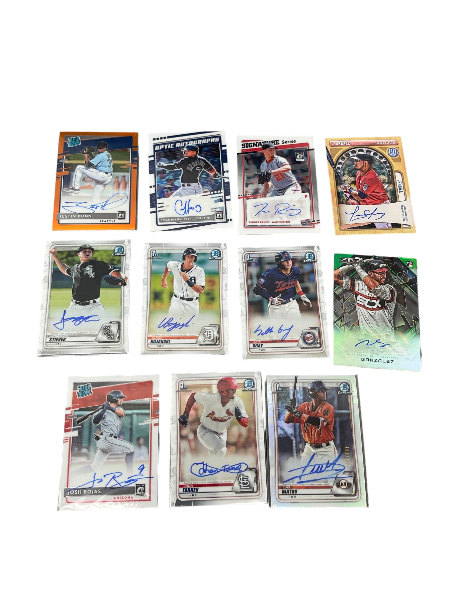 2020 Topps & Panini Baseball Signed Autos Trading Cards Collection Lot (1 of 5)