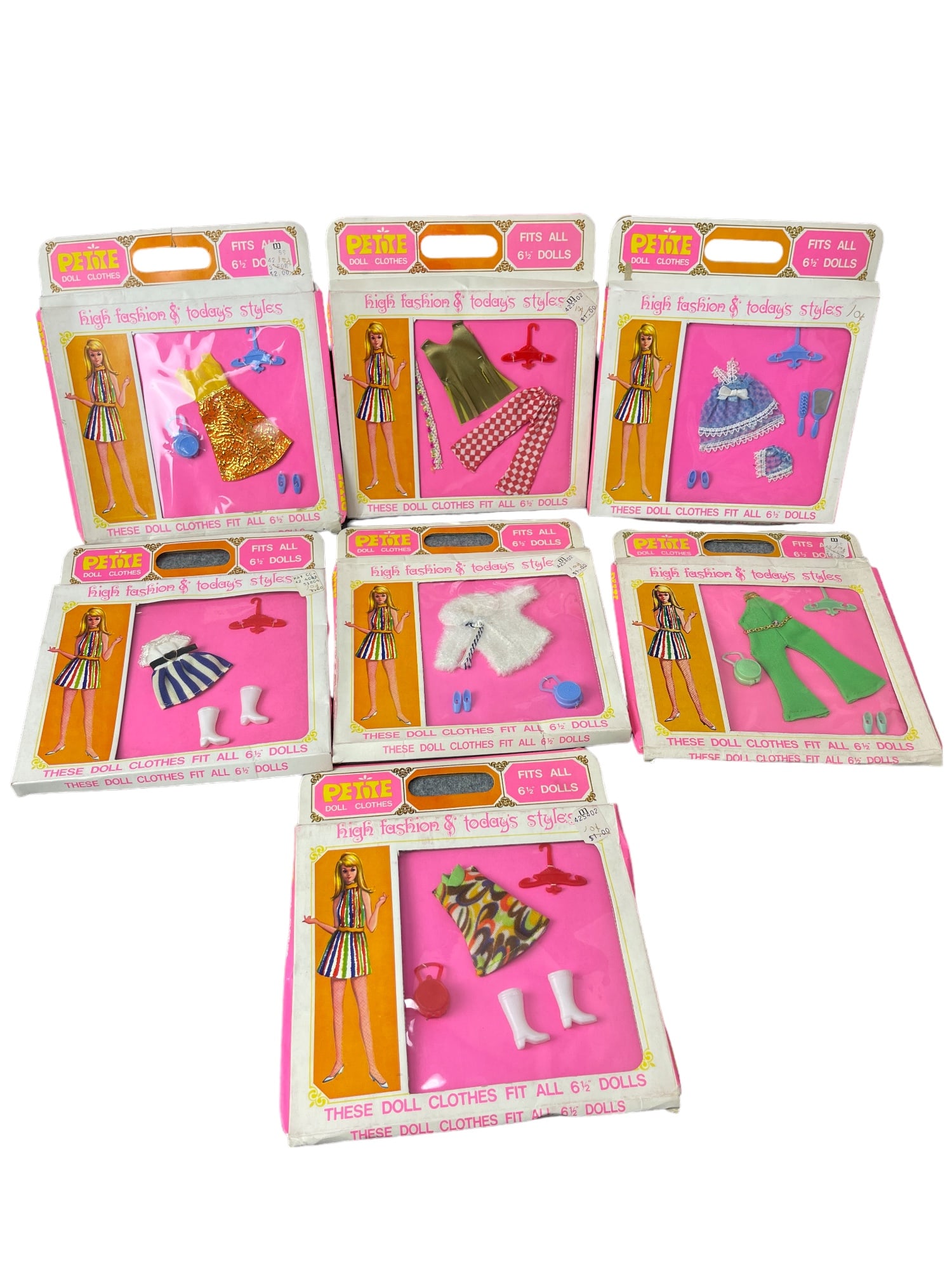 (7) Vintage Collectors Petite Doll Clothes Fits 6 1/2 Dolls (1 of 7)