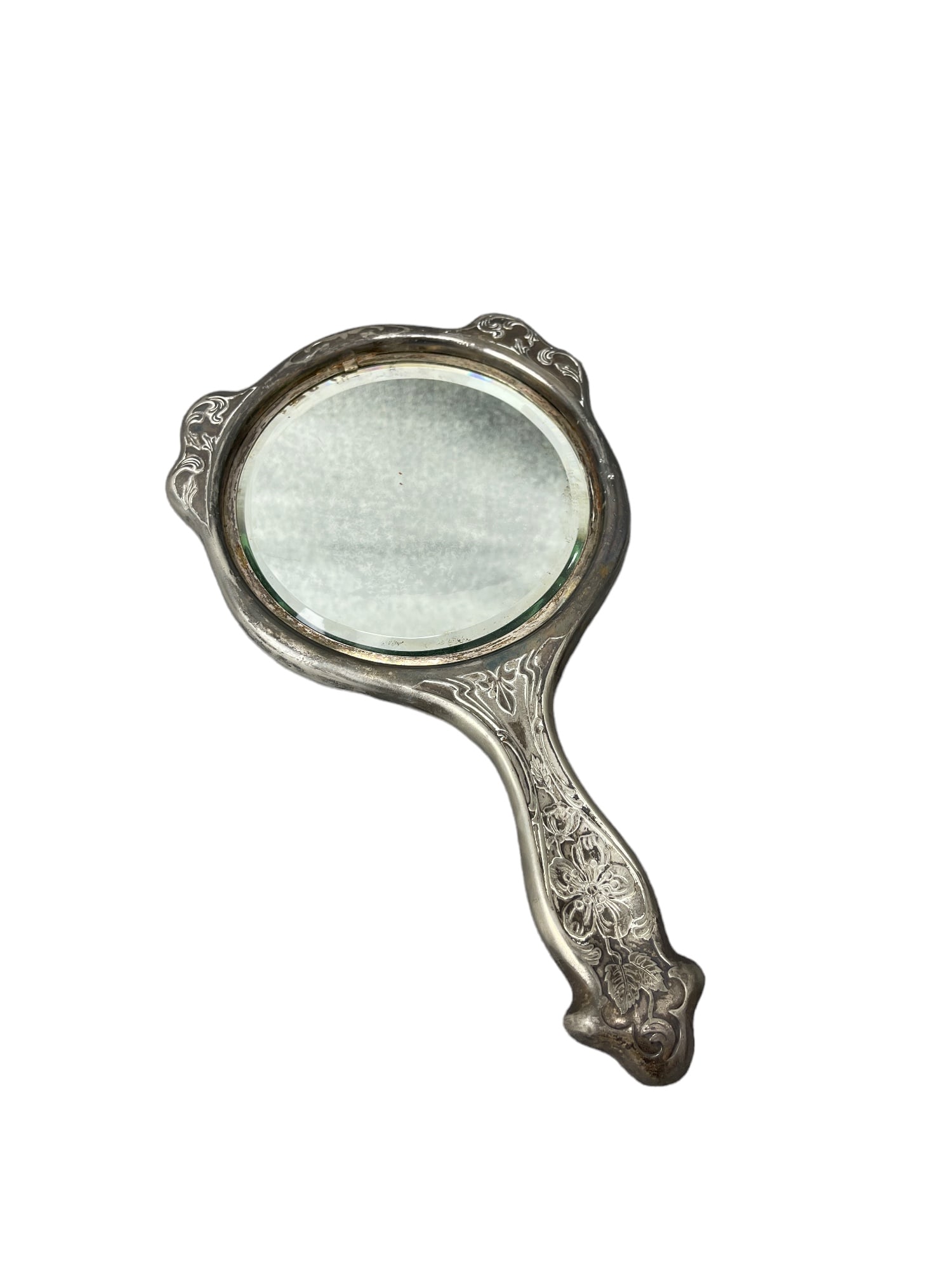 Victorian Silver Company Fancy Hand Mirror - 10" (1 of 4)