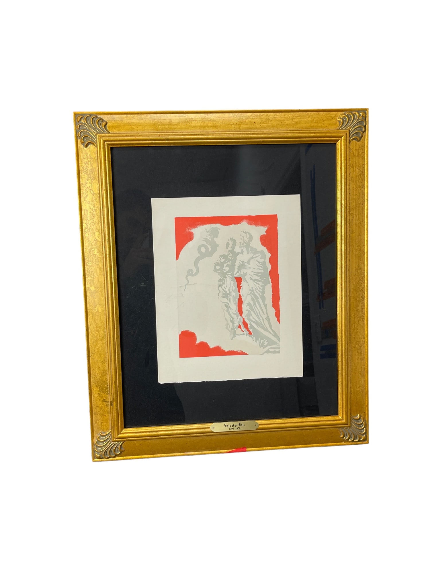 Salvador Dali "Fraud" 1964 Woodblock Print Lithopgraph W/ COA: Salvador Dali "Fraud" 1964 Woodblock Print Lithopgraph W/ COA "20"X24"