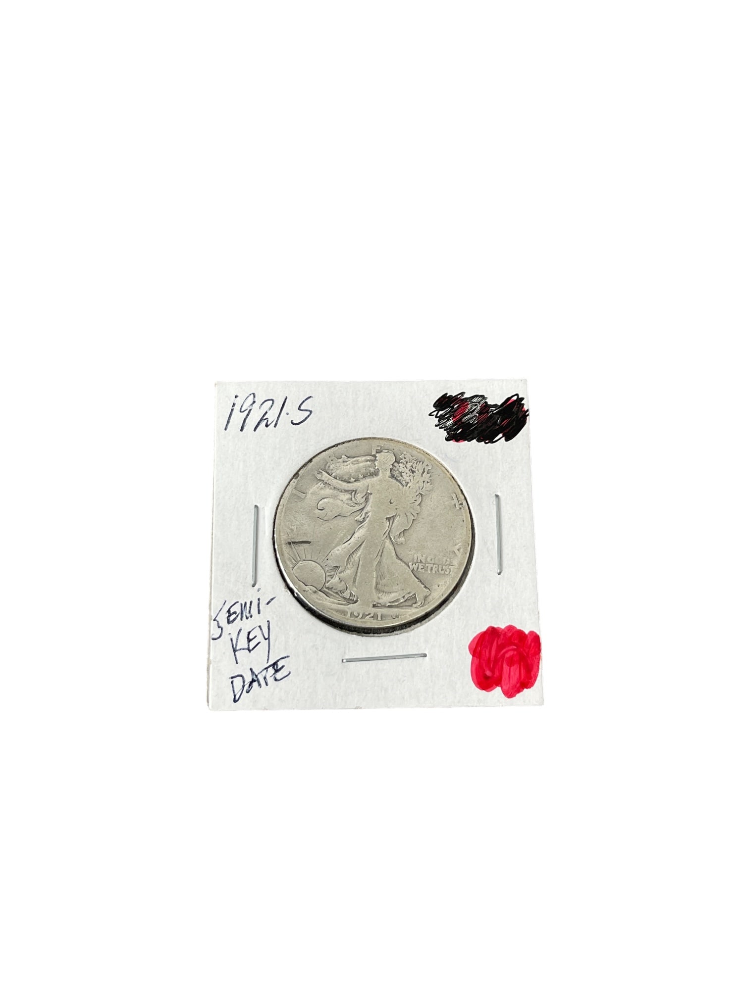 1921-S Walking LIberty Silver Half Dollar Coin (1 of 4)