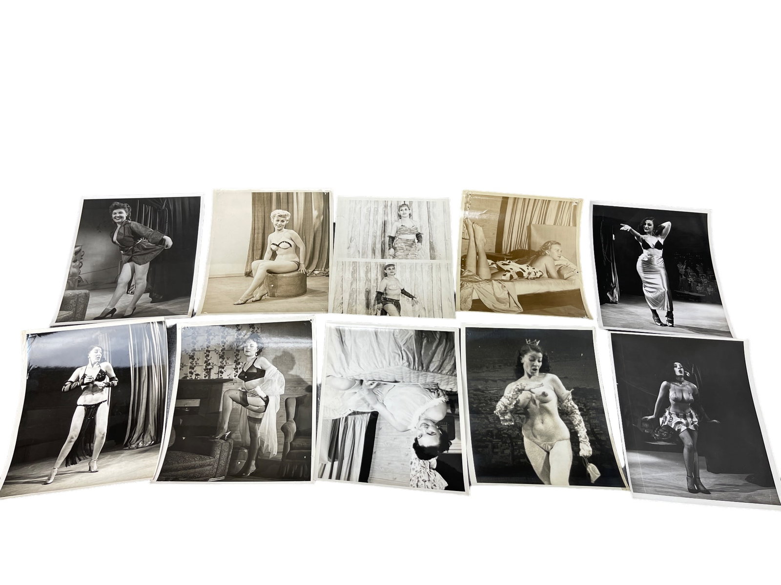 Vintage 1950's Original Burlesque Nude Pin up Model Risque Photo 8x10 Black & White Photographs: Vintage 1950's Original Burlesque Nude Pin up Model Risque Photo 8x10 Black & White Photographs