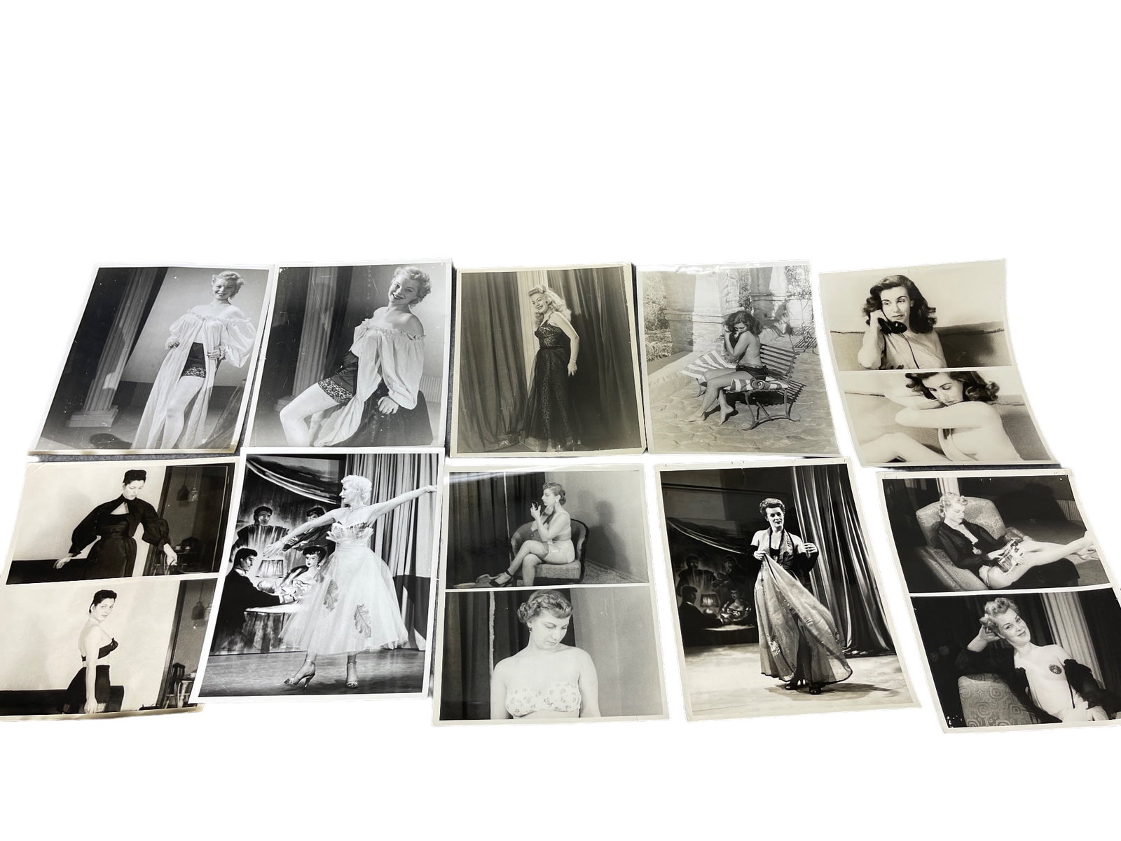 Vintage 1950's Original Burlesque Nude Pin up Model Risque Photo 8x10 Black & White Photographs: Vintage 1950's Original Burlesque Nude Pin up Model Risque Photo 8x10 Black & White Photographs