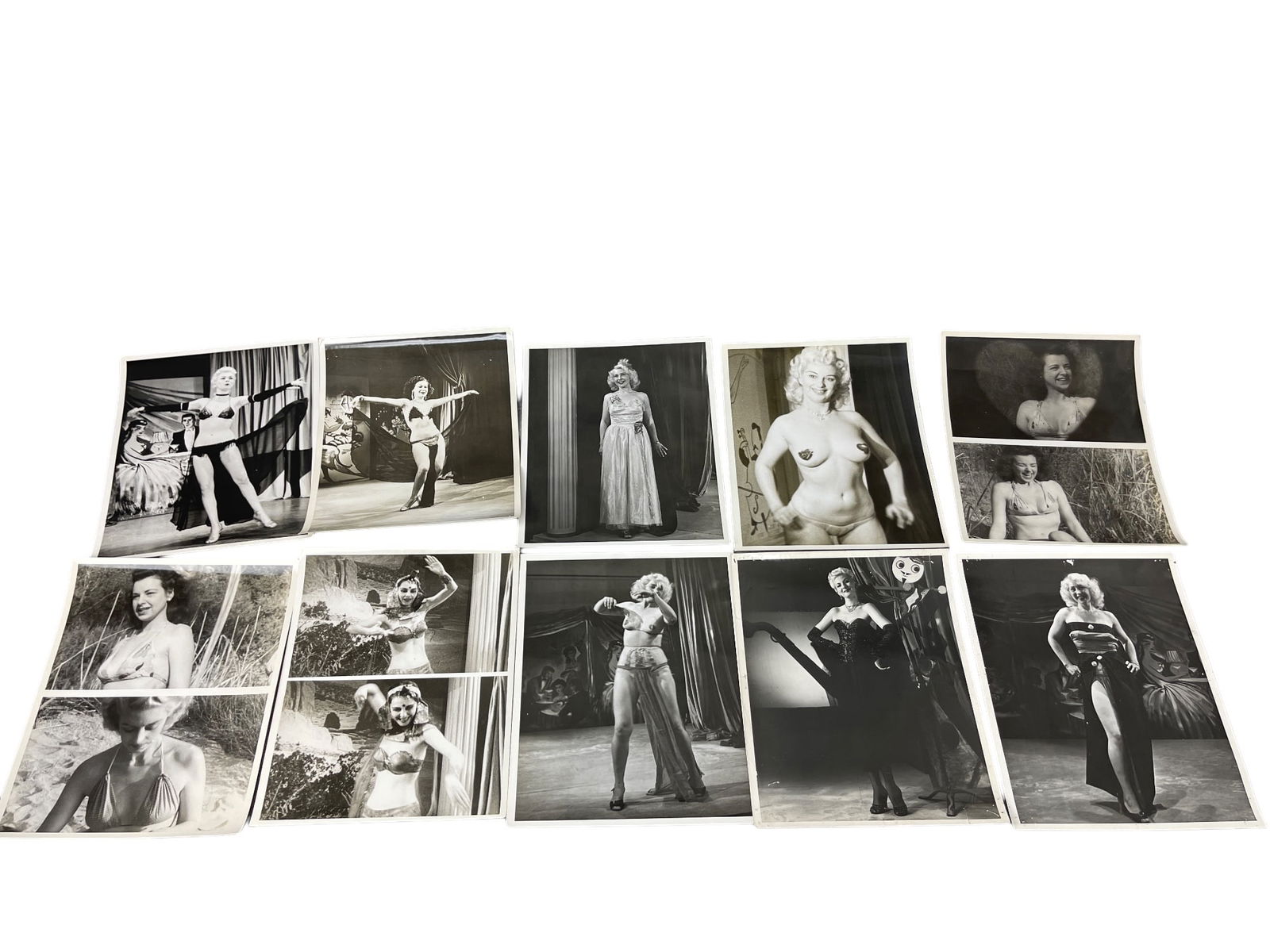Vintage 1950's Original Burlesque Nude Pin up Model Risque Photo 8x10 Black & White Photographs: Vintage 1950's Original Burlesque Nude Pin up Model Risque Photo 8x10 Black & White Photographs