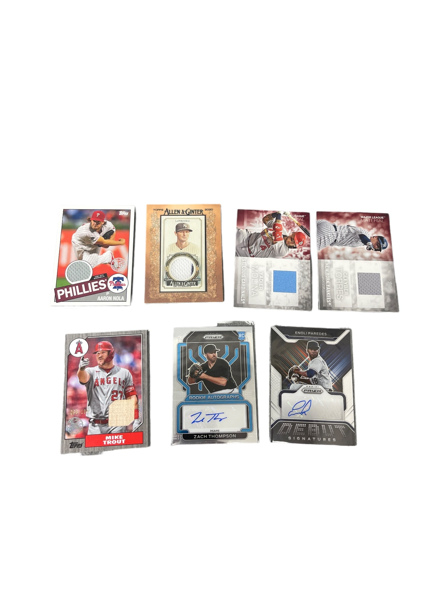 MLB Baseball Jersey Signature and Game Used Memorabilia Cards (1 of 4)