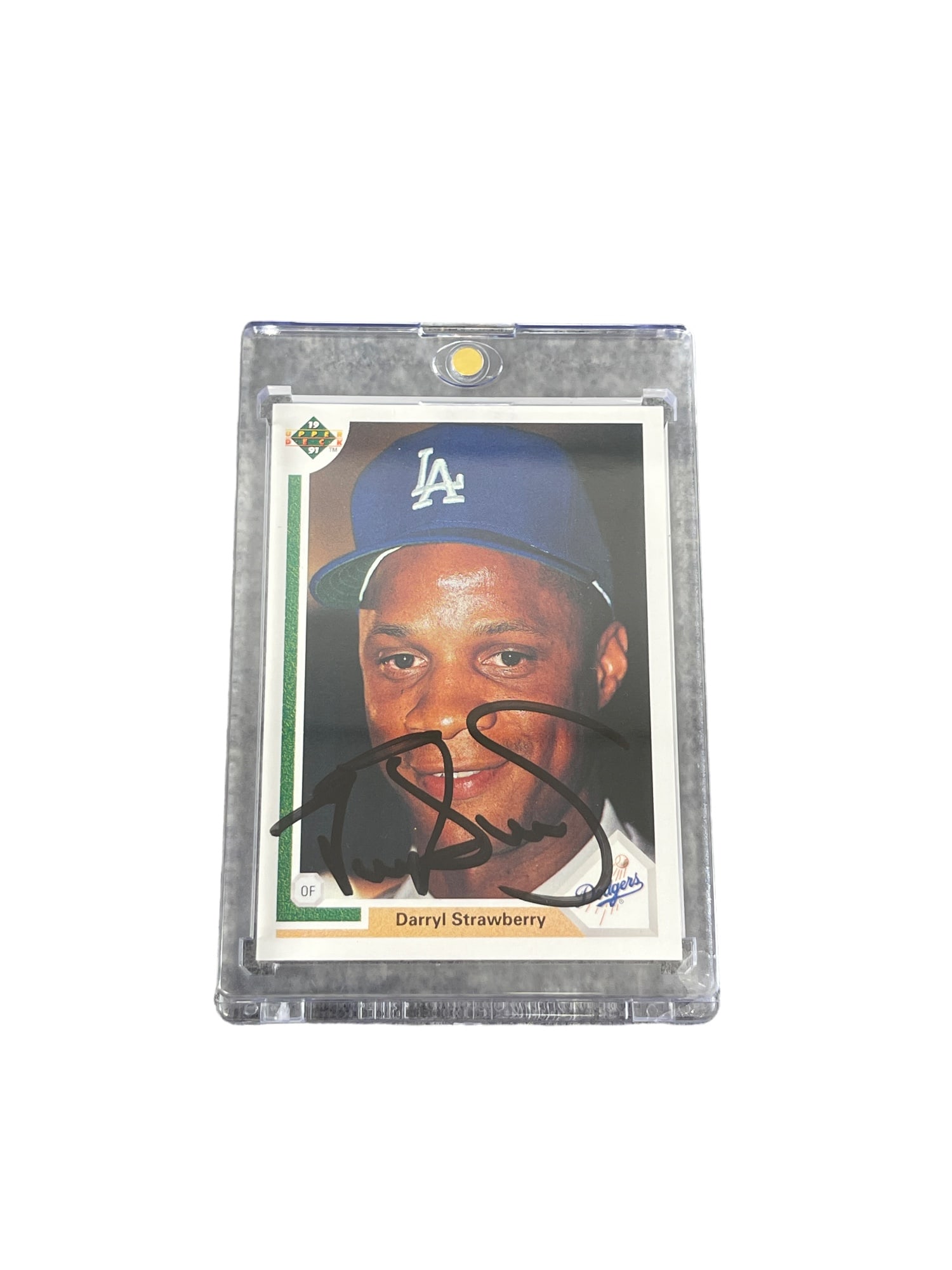 1990 Upper Deck Darryl Strawberry Signed Baseball Card (1 of 3)