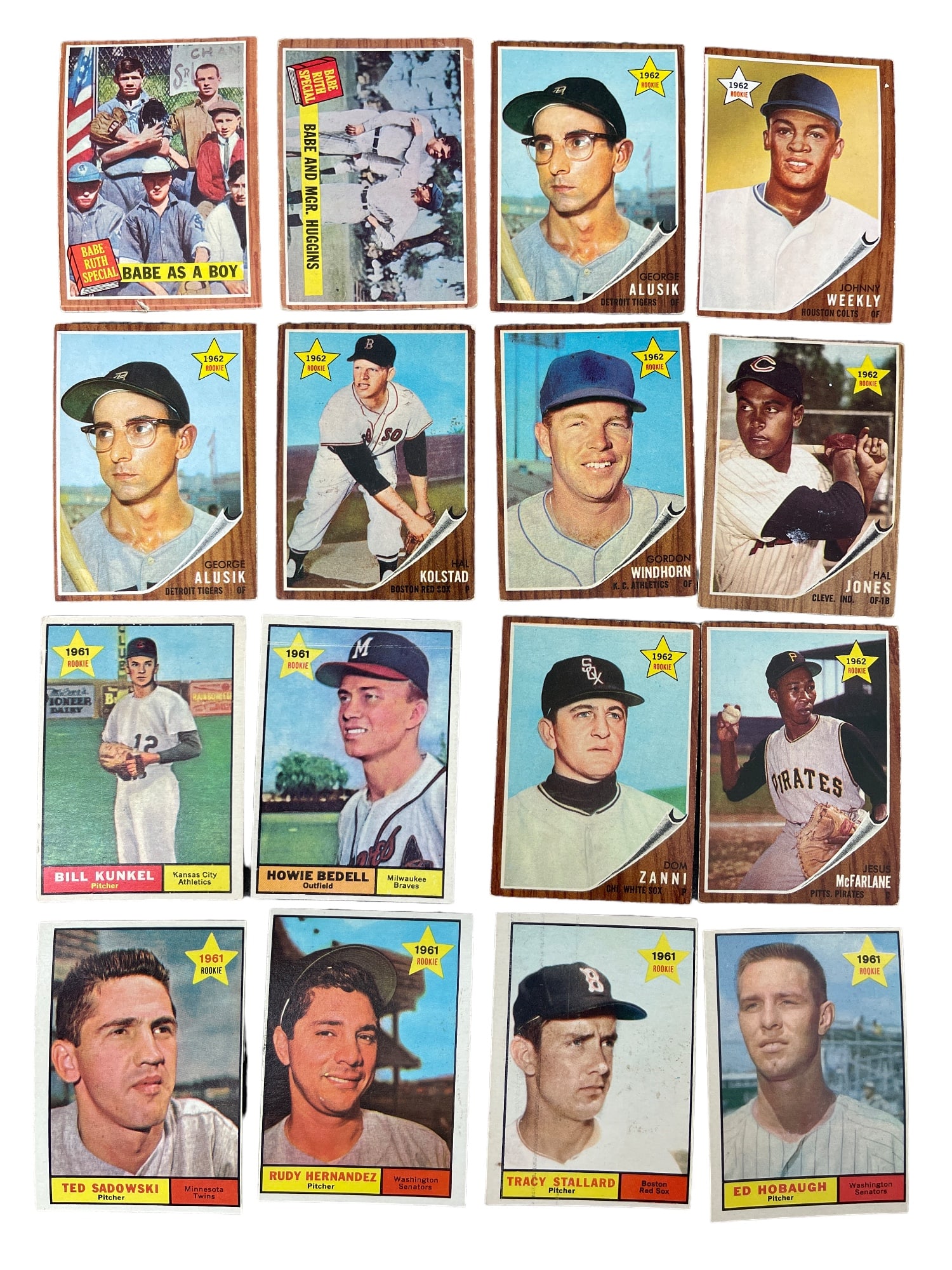 Vintage Baseball MLB 1961-1962 Rookie Cards & Babe Ruth "Babe as a Boy": Vintage Baseball MLB 1961-1962 Rookie Cards & Babe Ruth "Babe as a Boy"