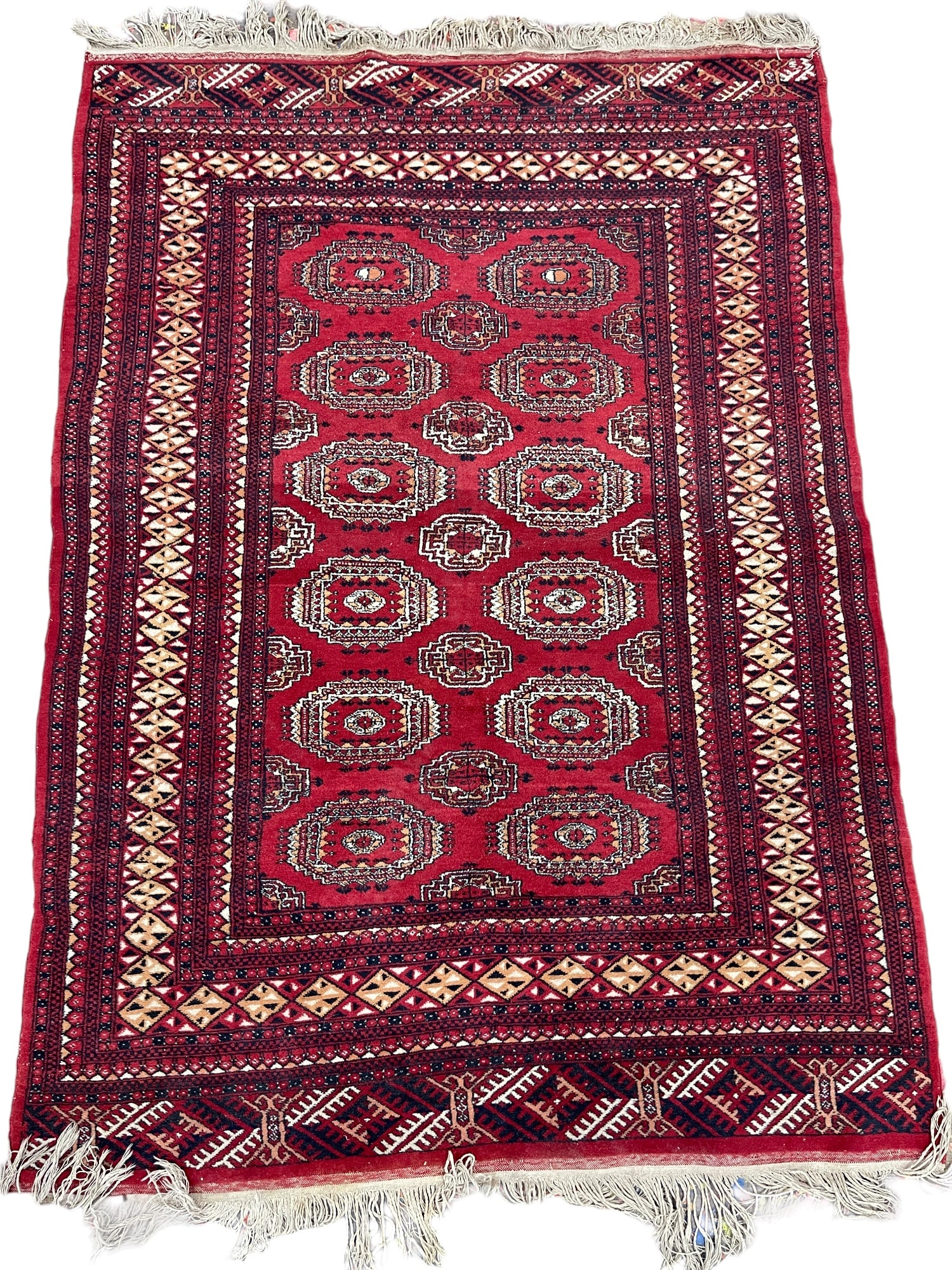 Antique Turkmen Carpet Rug 71"X50" (1 of 7)