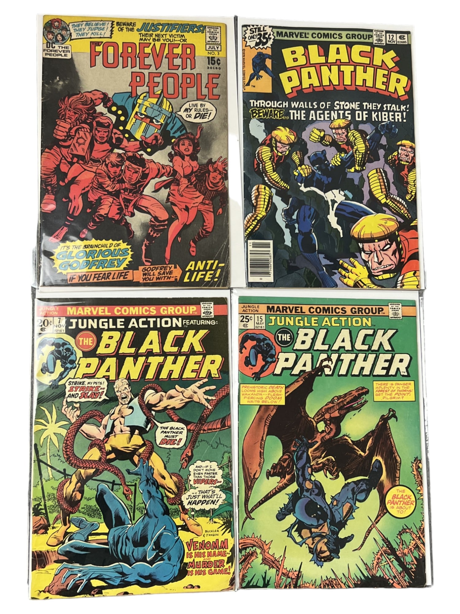 Vintage Comic Book Collection Lot Black Panther Forever People (1 of 5)