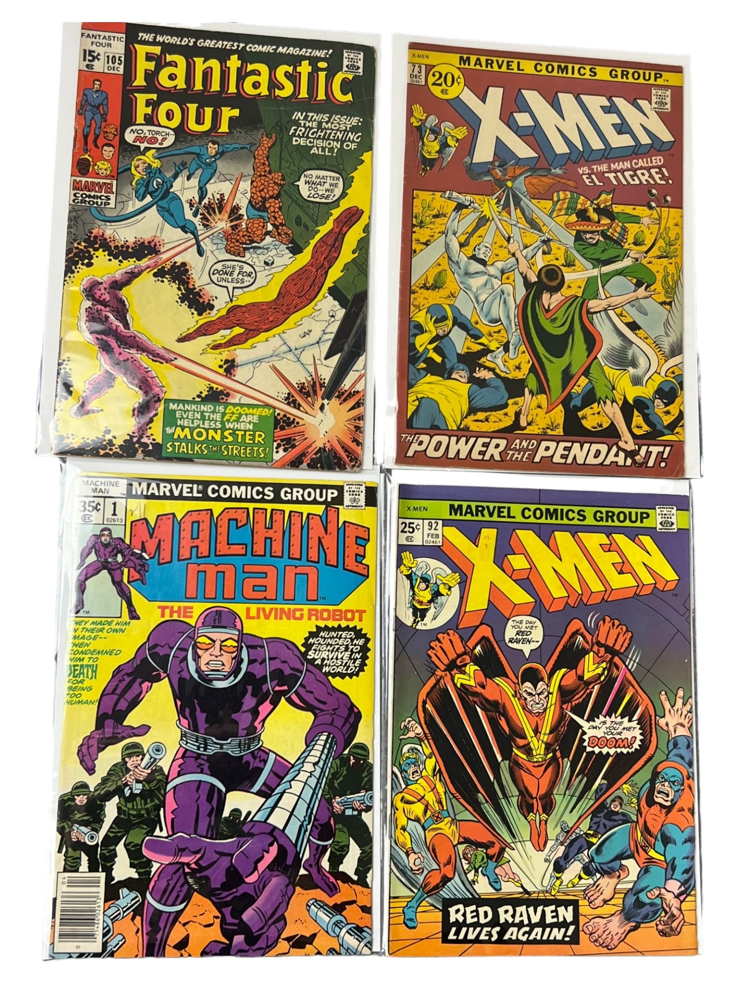 VINTAGE COMIC BOOK COLLECTION LOT RARE X-Men fantastic four machine man (1 of 5)