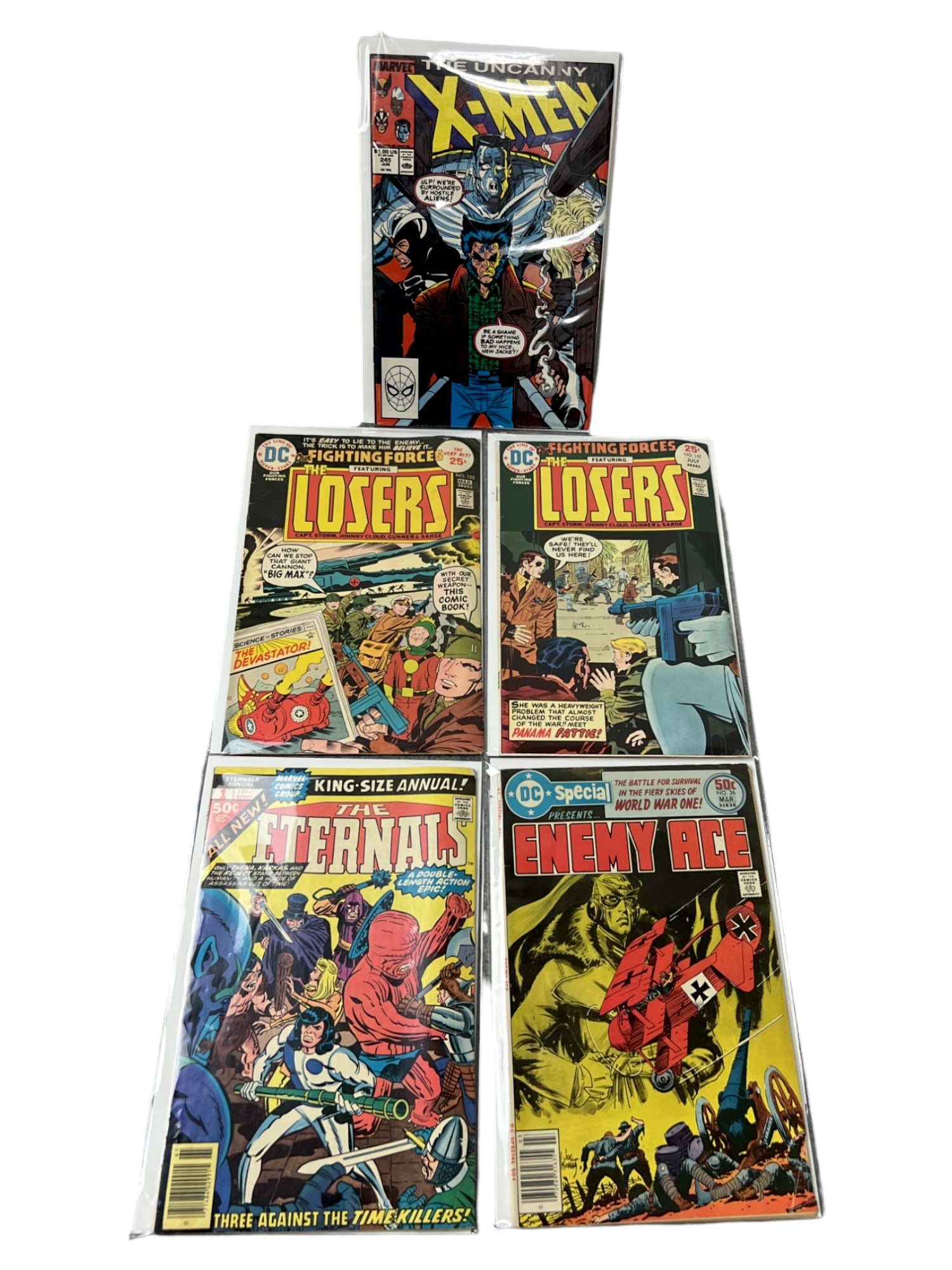VINTAGE COMIC BOOK COLLECTION LOT RARE eternal's enemy ace, X-Men: VINTAGE COMIC BOOK COLLECTION LOT RARE eternal's enemy ace, X-Men