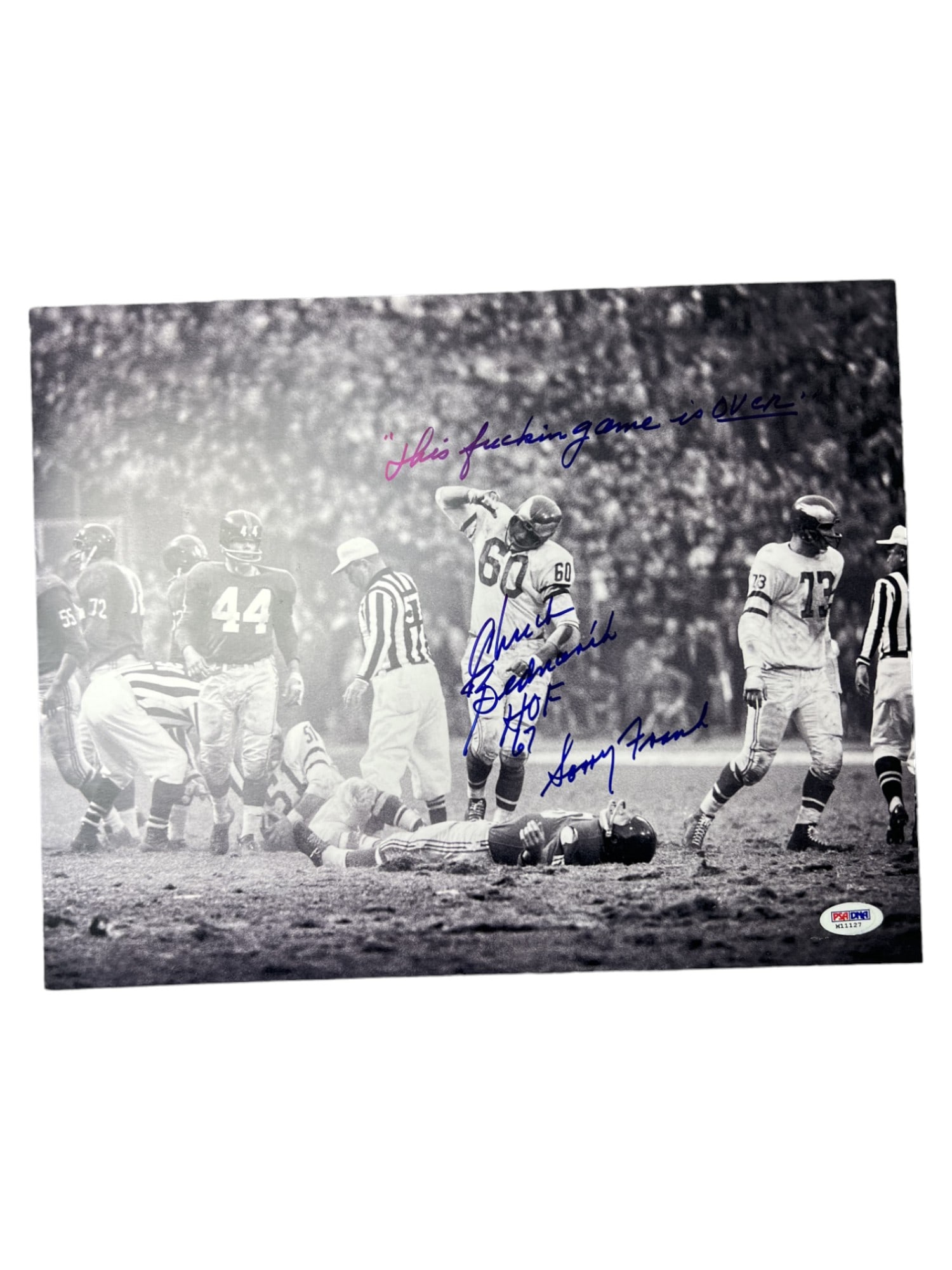Chuck Bednarik Football NFL Signed Autograph Photo PSA DNA Authenticated, PSA HOF 1967 (1 of 7)