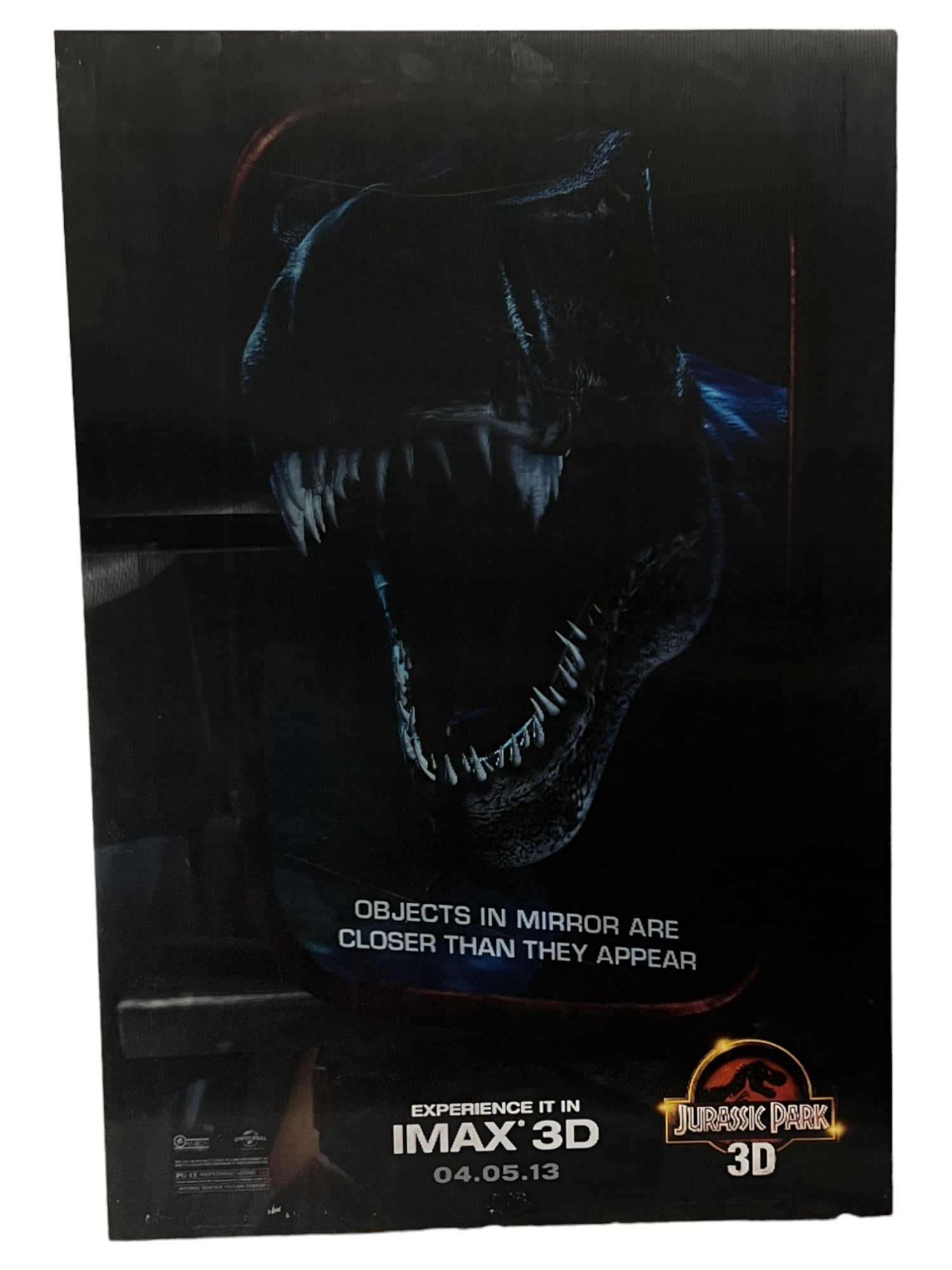 RARE MOVIE POSTER JURASSIC PARK 3D ORIG LENTICULAR 27X40 INCHES (1 of 7)