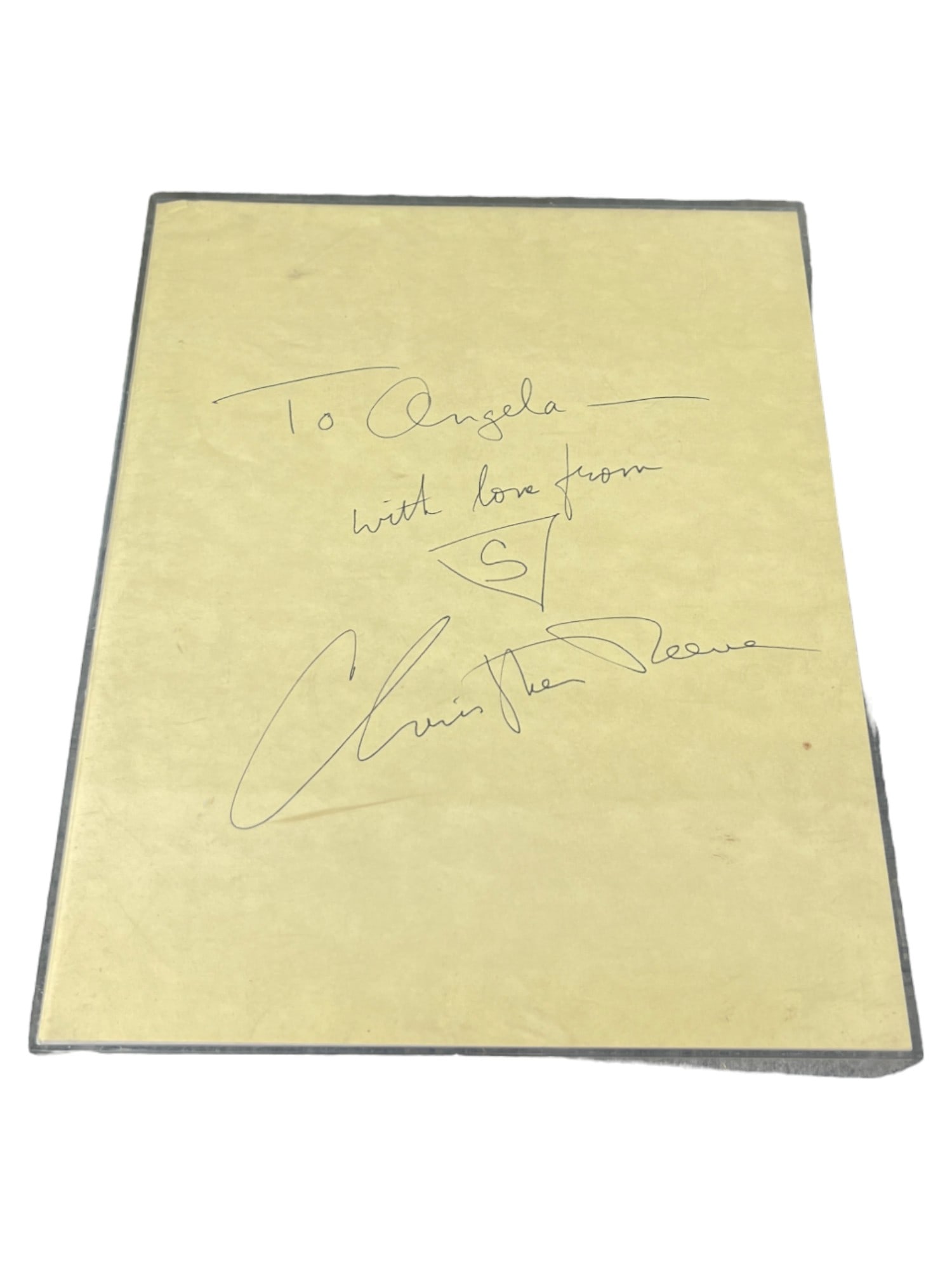 Christopher Reeve Signed Autographed Vintage Superman  on 8 x 10 Paper (1 of 3)