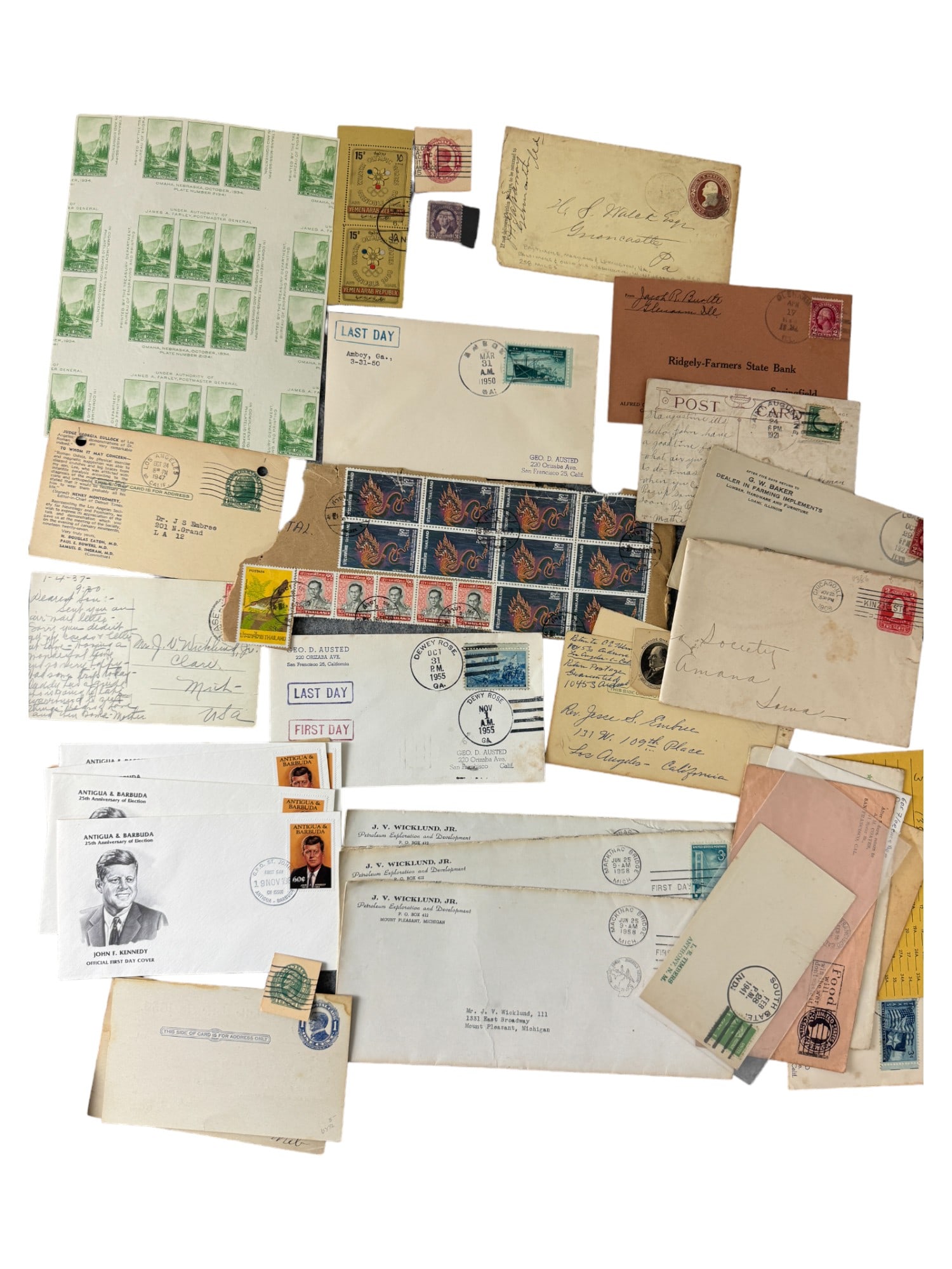 VINTAGE OLD US POST ENVELOPE STAMPS (1 of 6)
