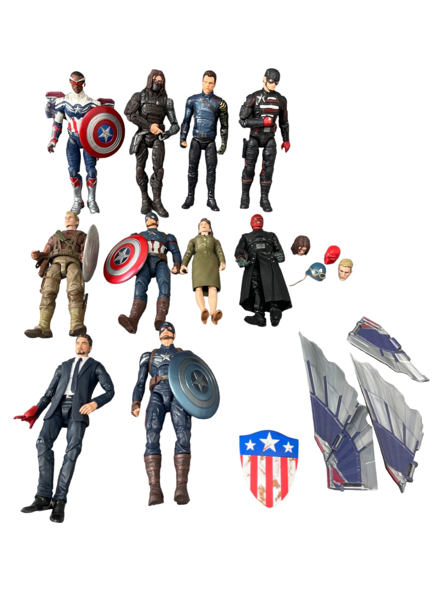 Marvel Legends Series Mixed Captain America Hasbro Superhero Action Figure Collection Lot: Marvel Legends Series Mixed Captain America Hasbro Superhero Action Figure Collection Lot