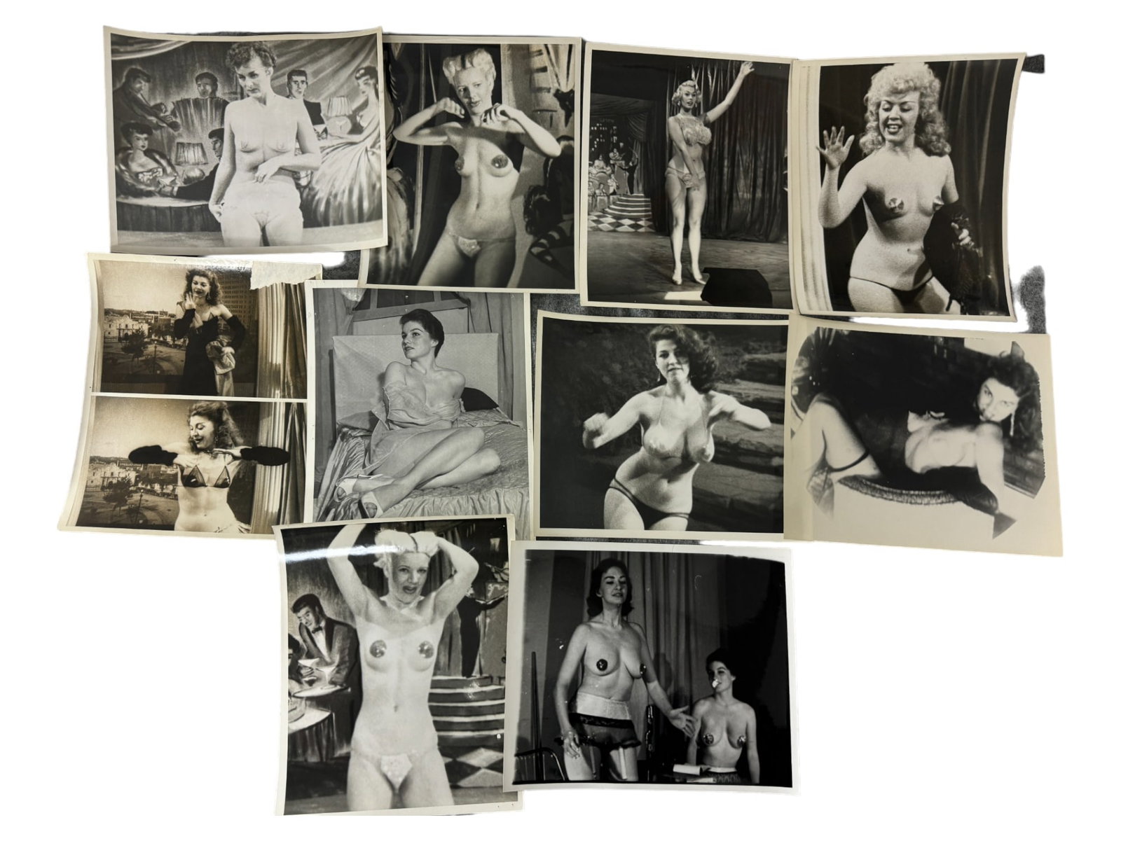 Vintage 1950's Original Burlesque Nude Pin up Model Risque Photo 8x10 Black & White Photographs: Vintage 1950's Original Burlesque Nude Pin up Model Risque Photo 8x10 Black & White Photographs