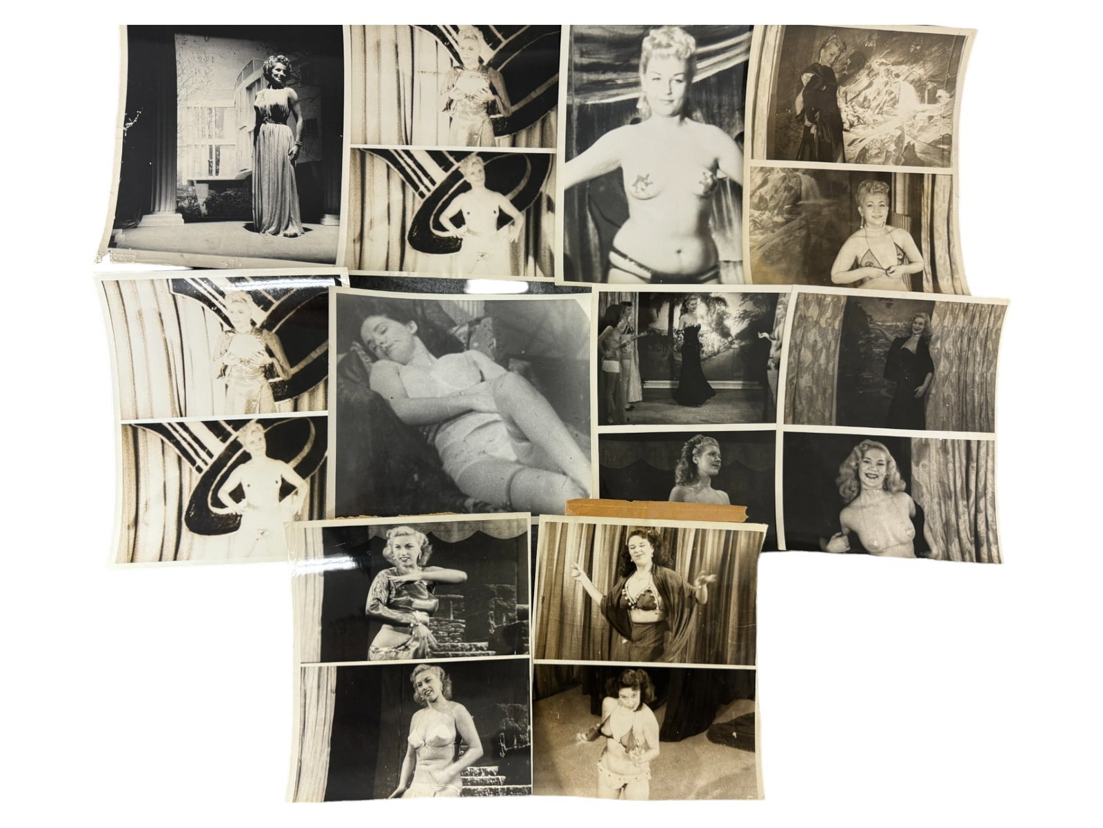 Vintage 1950's Original Burlesque Nude Pin up Model Risque Photo 8x10 Black & White Photographs: Vintage 1950's Original Burlesque Nude Pin up Model Risque Photo 8x10 Black & White Photographs