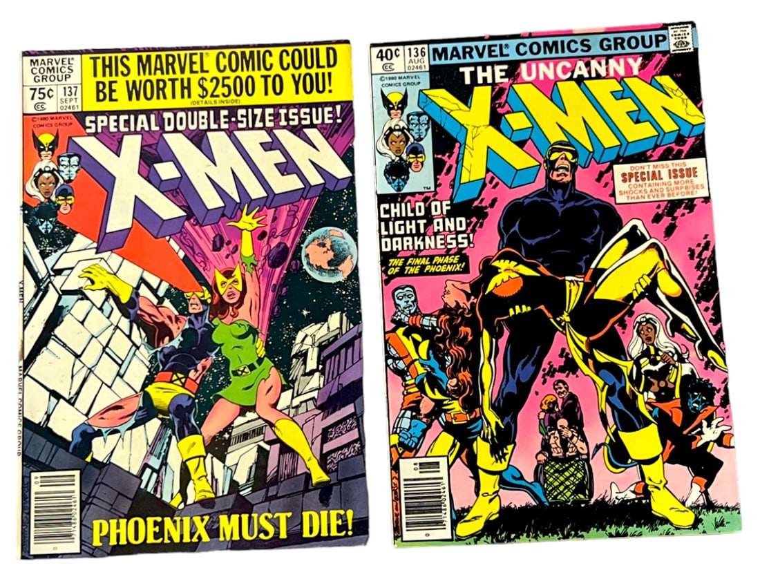 X-MEN # 137 136 MARVEL VINTAGE COMIC BOOK COLLECTION LOT (1 of 4)