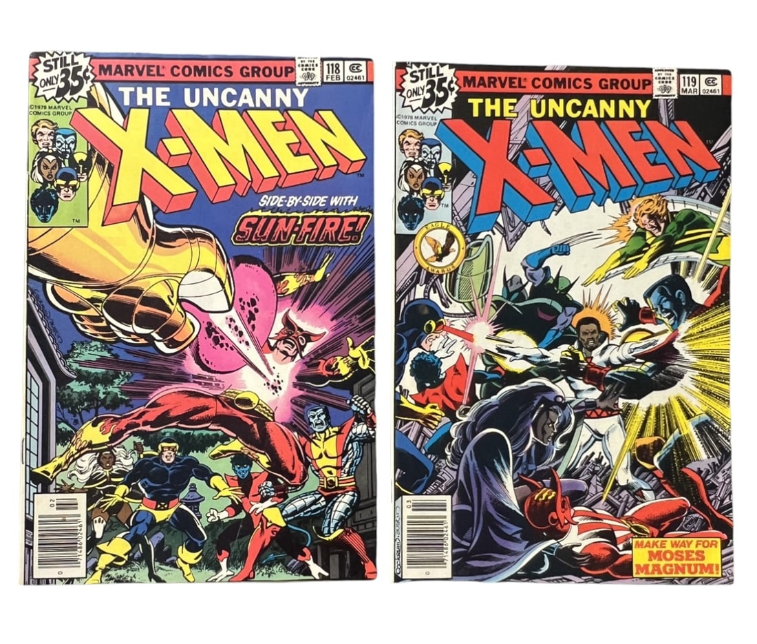 X-MEN # 118 119 MARVEL VINTAGE COMIC BOOK COLLECTION LOT (1 of 4)