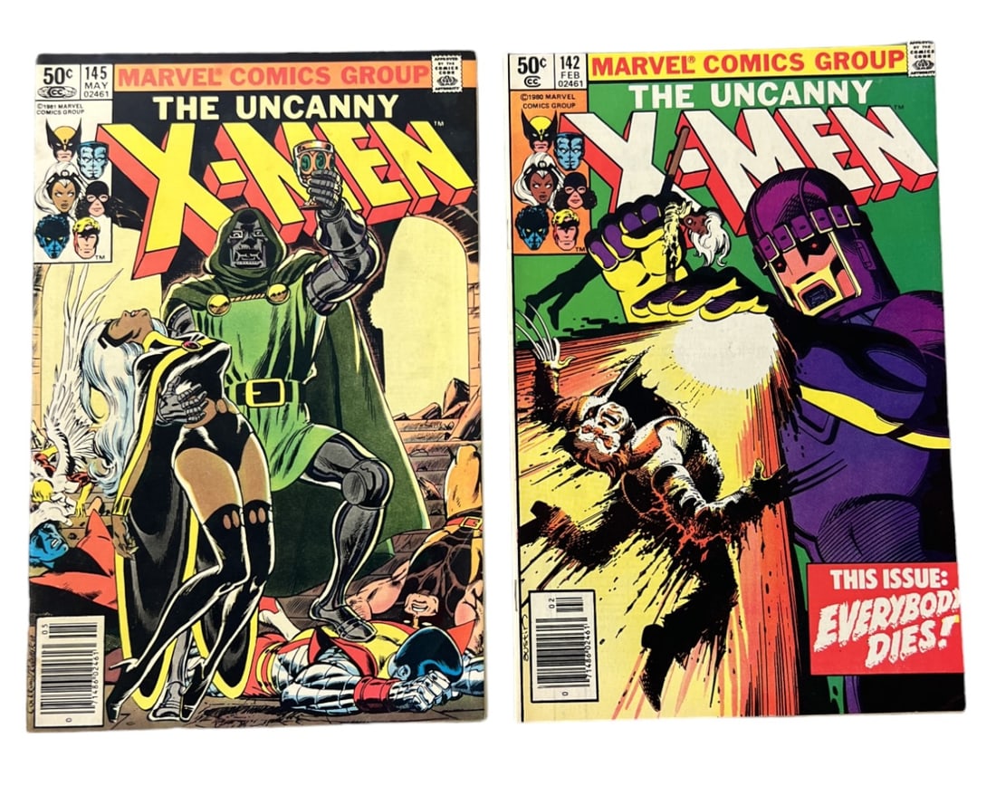 X-MEN # 145 142 MARVEL VINTAGE COMIC BOOK COLLECTION LOT (1 of 4)