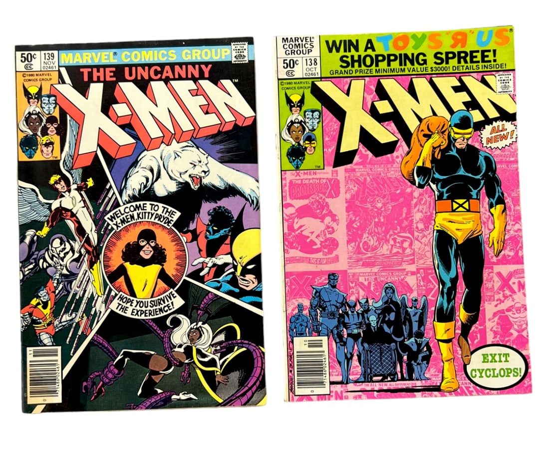 X-MEN # 139 138 MARVEL VINTAGE COMIC BOOK COLLECTION LOT (1 of 4)