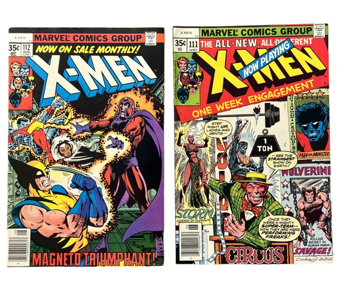 X-MEN # 112 111 MARVEL VINTAGE COMIC BOOK COLLECTION LOT (1 of 4)