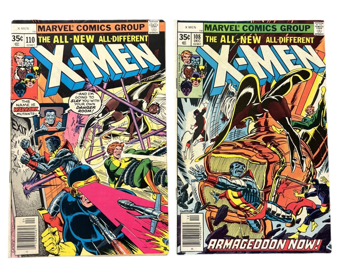X-MEN # 110 108 MARVEL VINTAGE COMIC BOOK COLLECTION LOT (1 of 4)