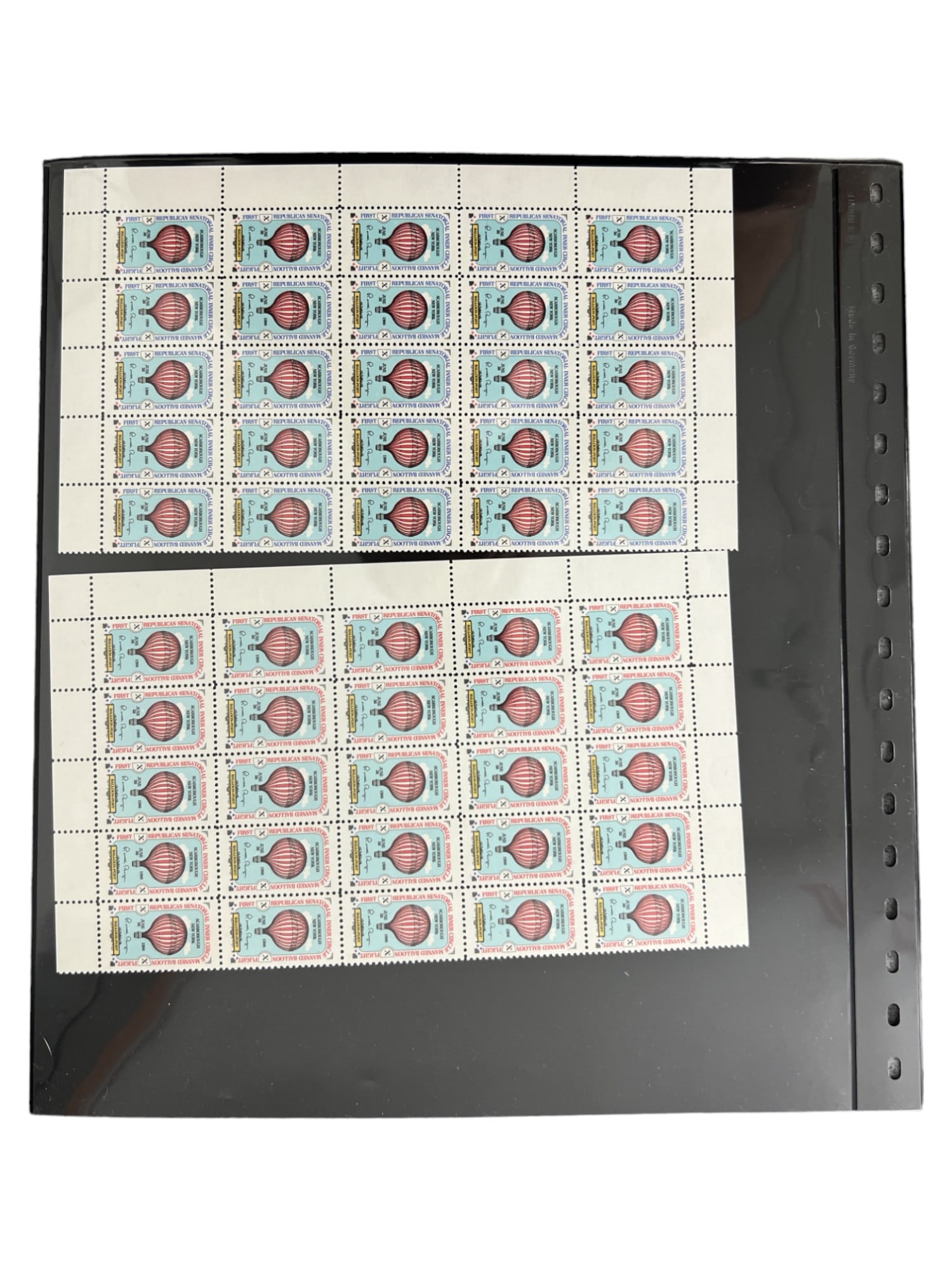 RONALD REAGAN BALOON MINT STAMP  BLOCK SHEET LOT W/ COA RARE (1 of 4)