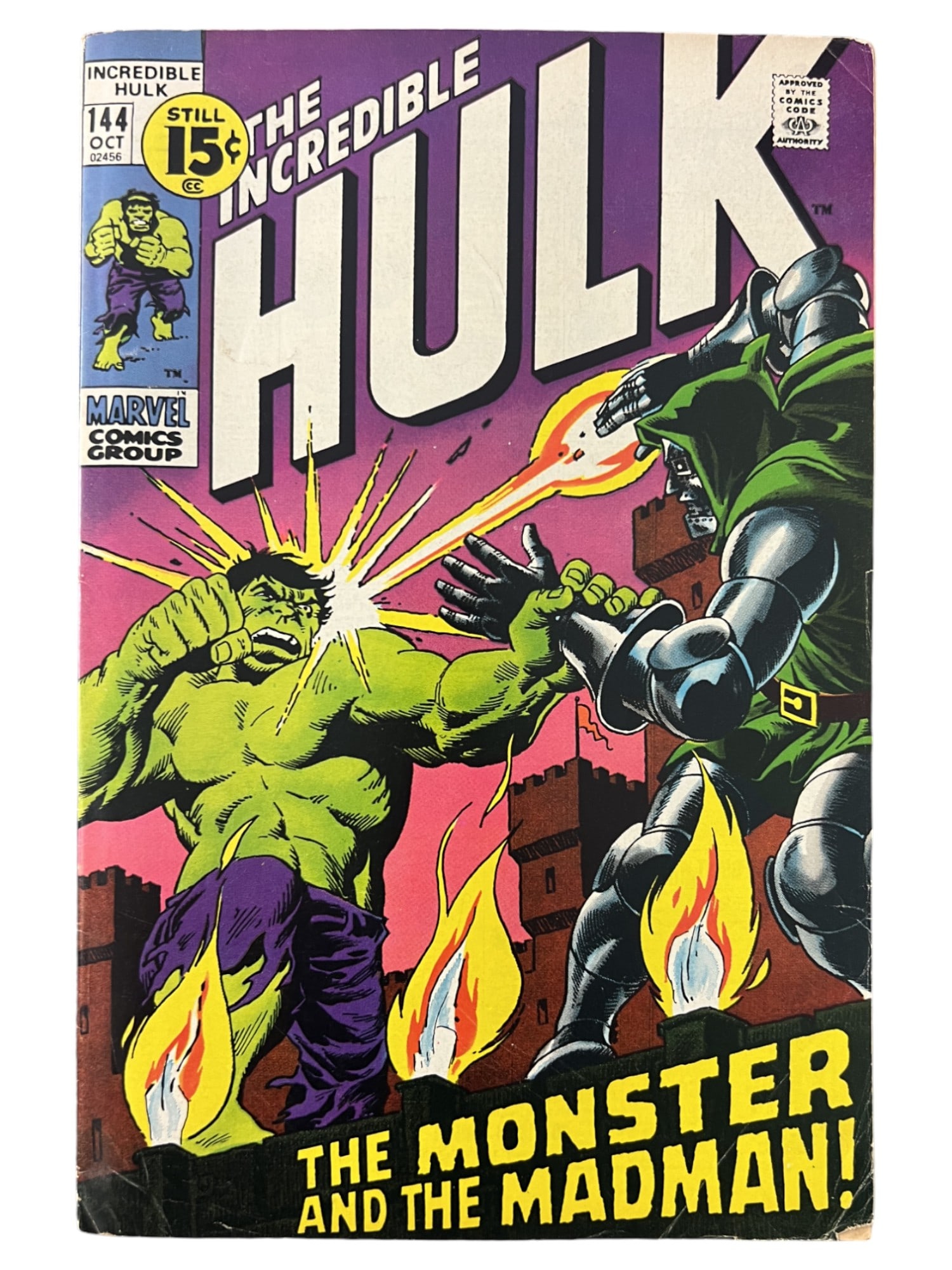 THE INCREDIBLE HULK 144 DOCTOR STRANGE MARVEL COMIC BOOK (1 of 4)