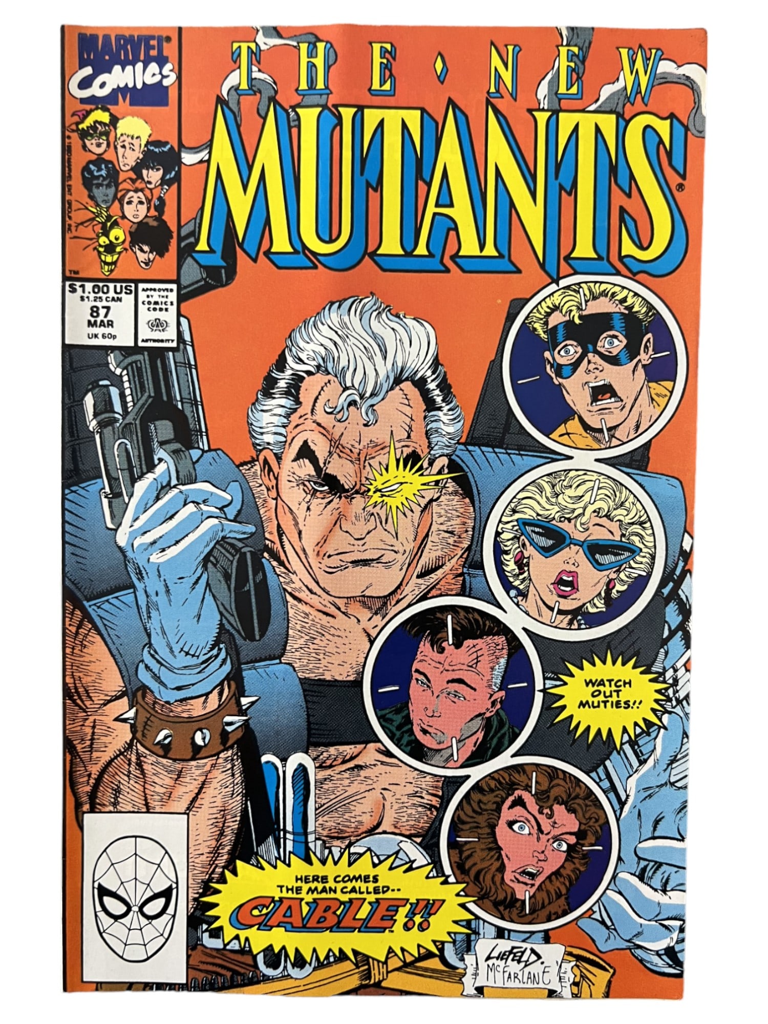 New Mutants 87 (1990) Rob Liefeld 1st Cable MARVEL COMIC BOOK (1 of 3)